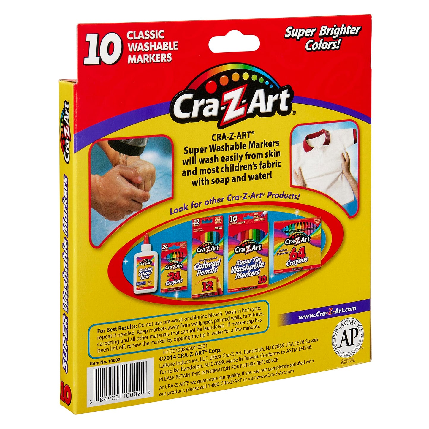 Cra-Z-Art Washable Markers, Assorted Colors, 40 Pack