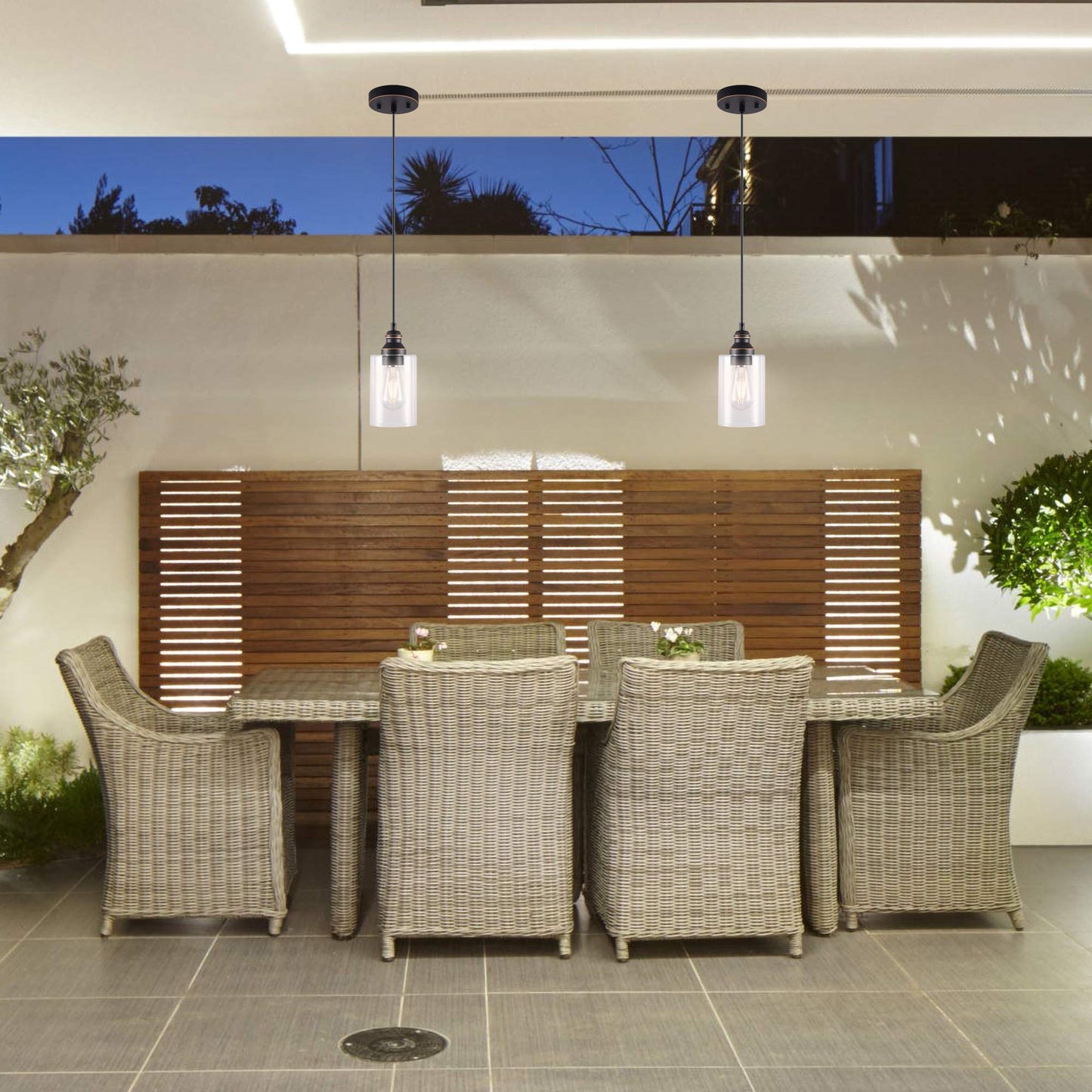 3-Pack Pendant Ceiling Lights with E26 Base