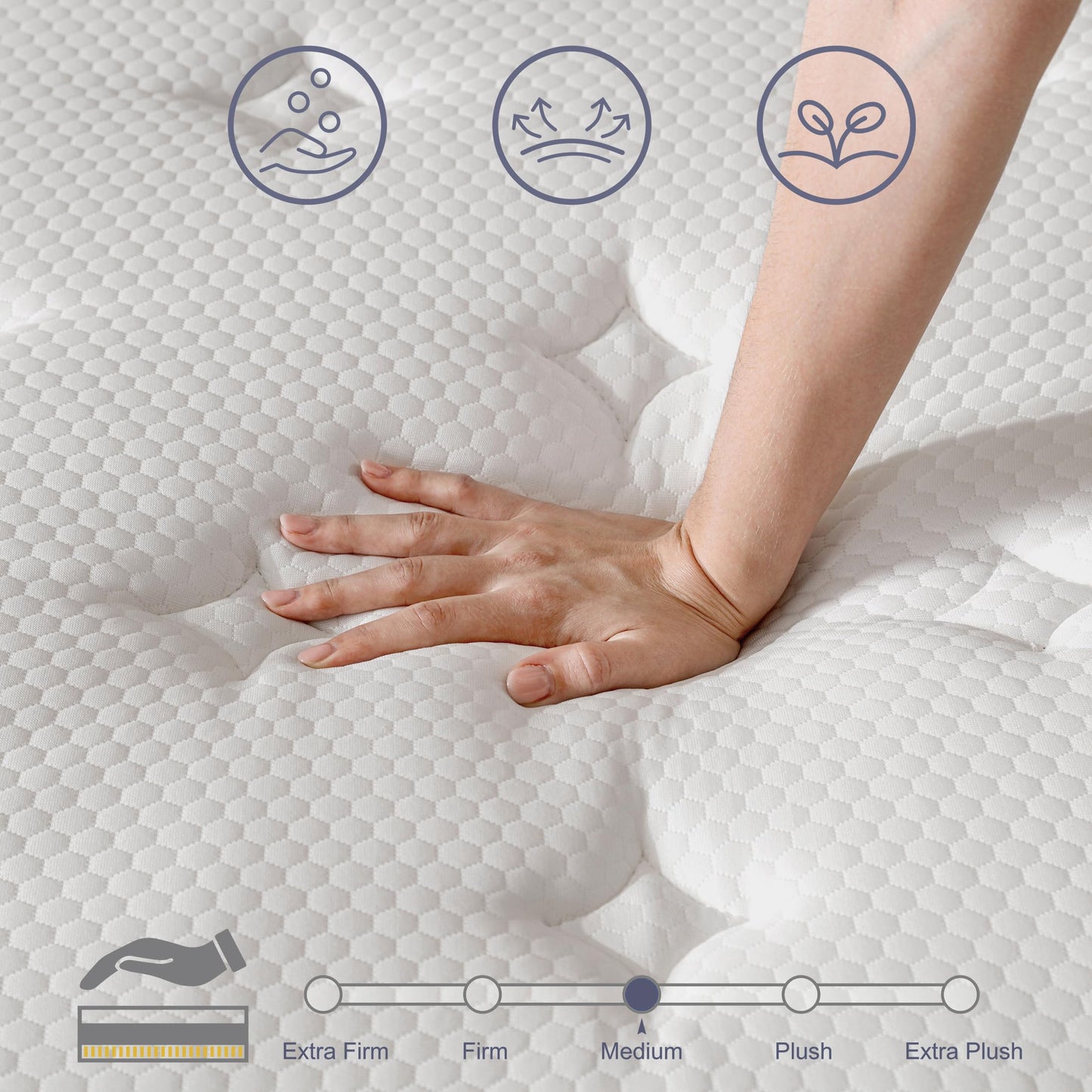 Acochey 8 Inch Hybrid Gel Memory Foam Mattress