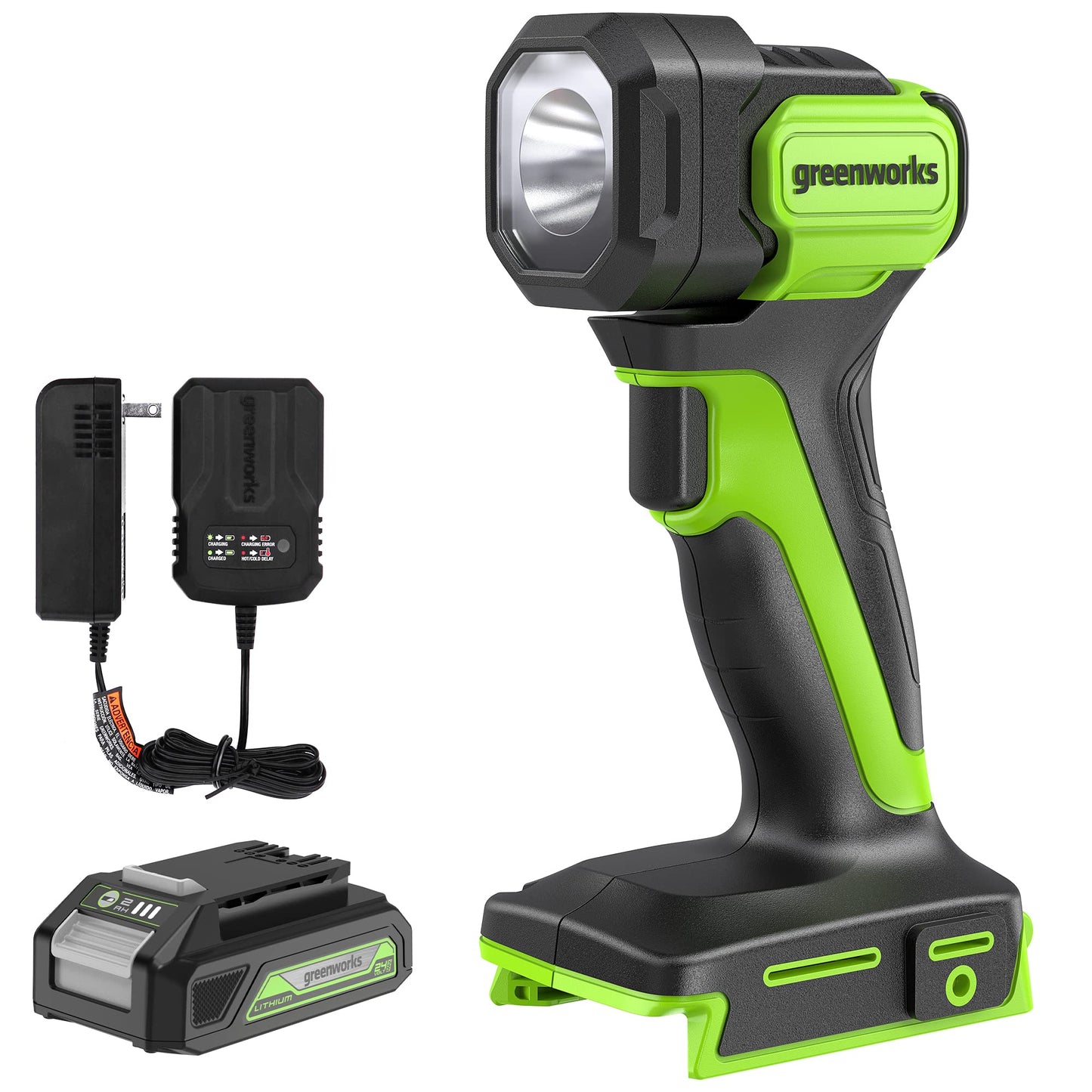 Greenworks 24V Cordless LED Flashlight Kit