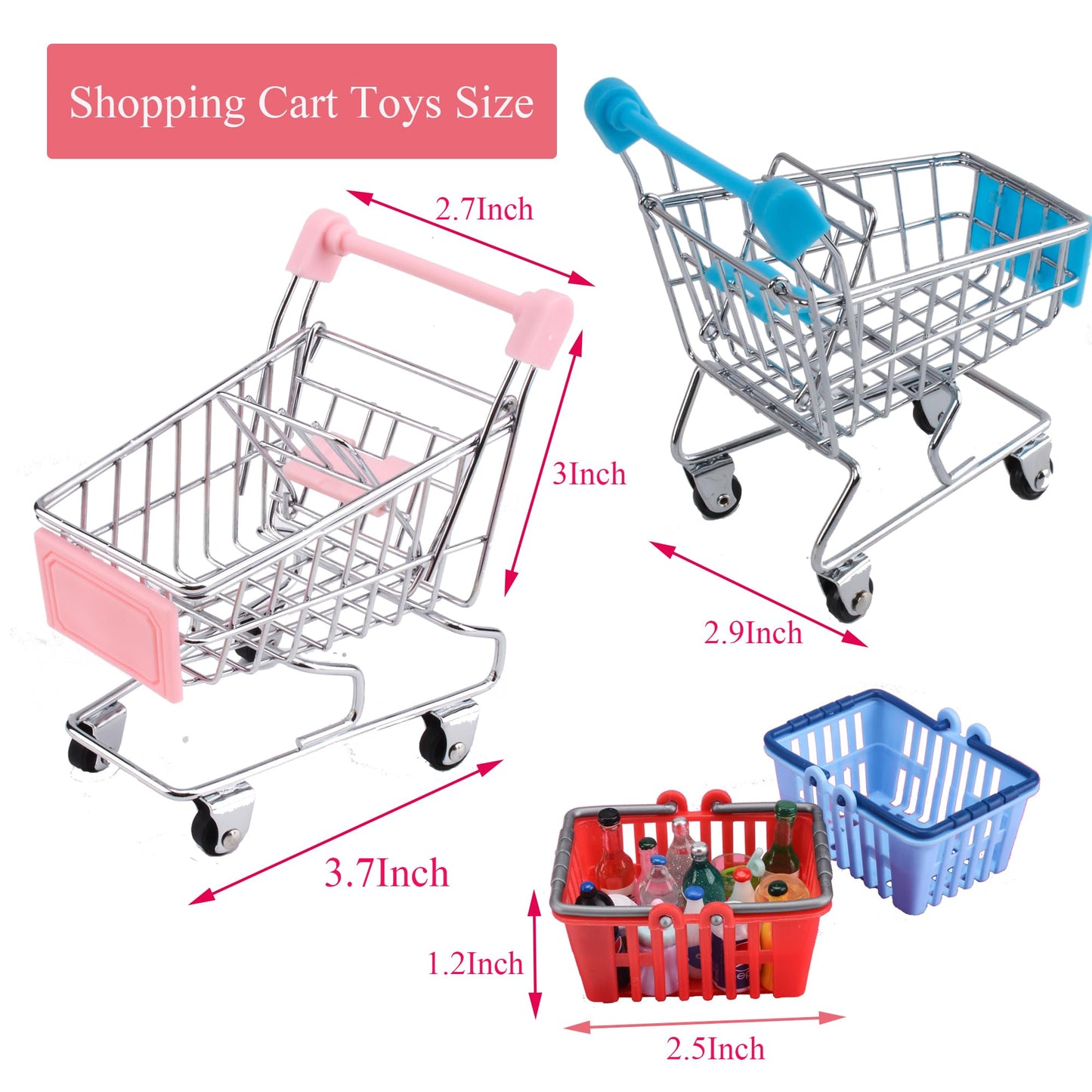 150 Pcs Mini Shopping Cart Toy for Kids