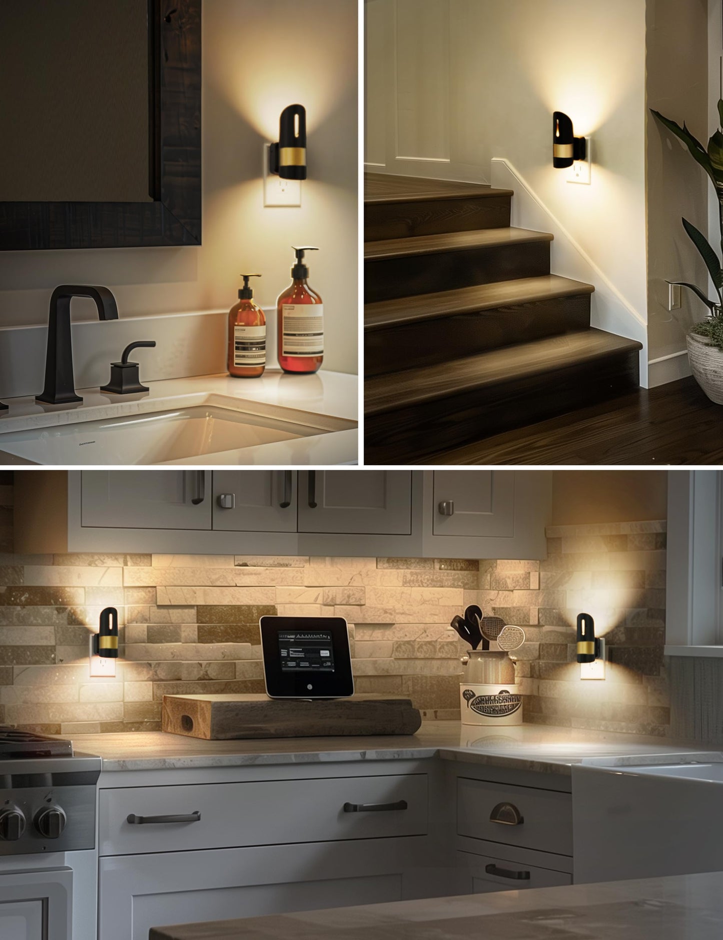 2 Pack Dimmable LED Night Lights with Sensor