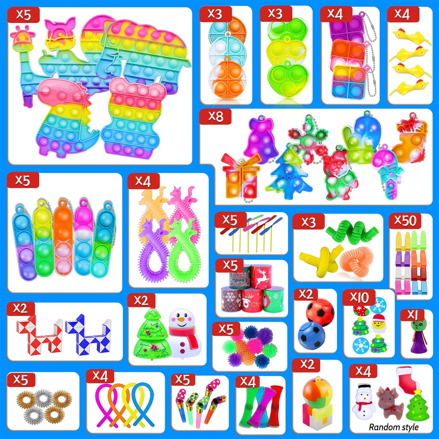 Fidget Toys Pack for Kids, 1000pcs Party Favors
