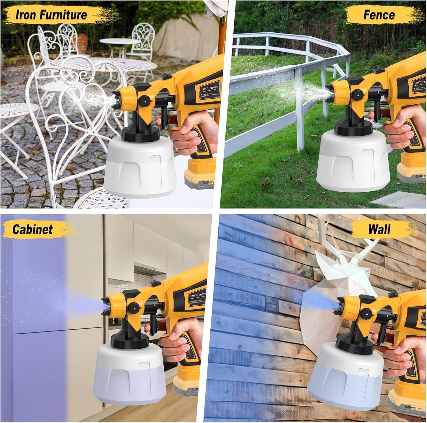 Cordless Paint Sprayer for Dewalt 20V Battery