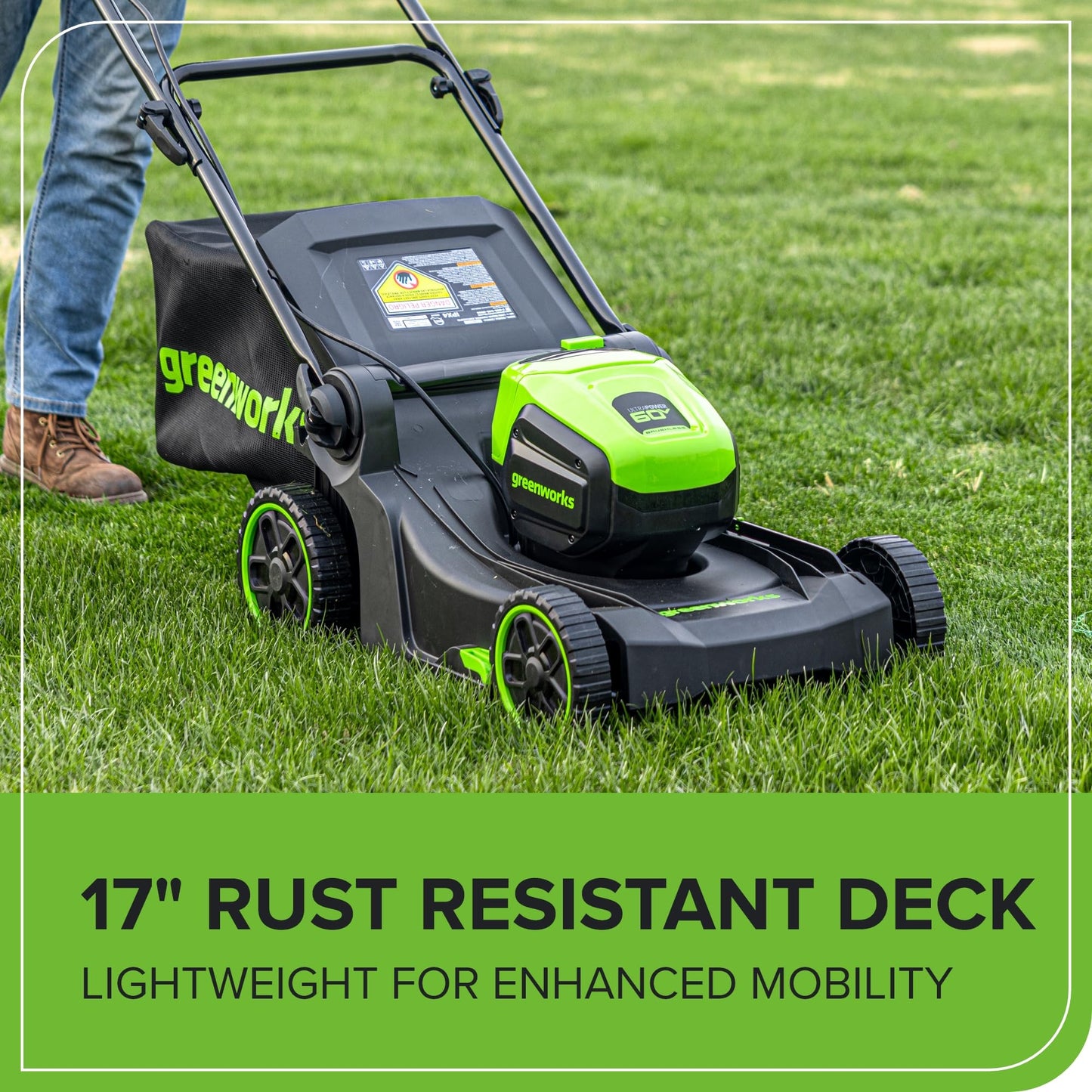 60V Brushless Lawn Mower with Battery & Charger