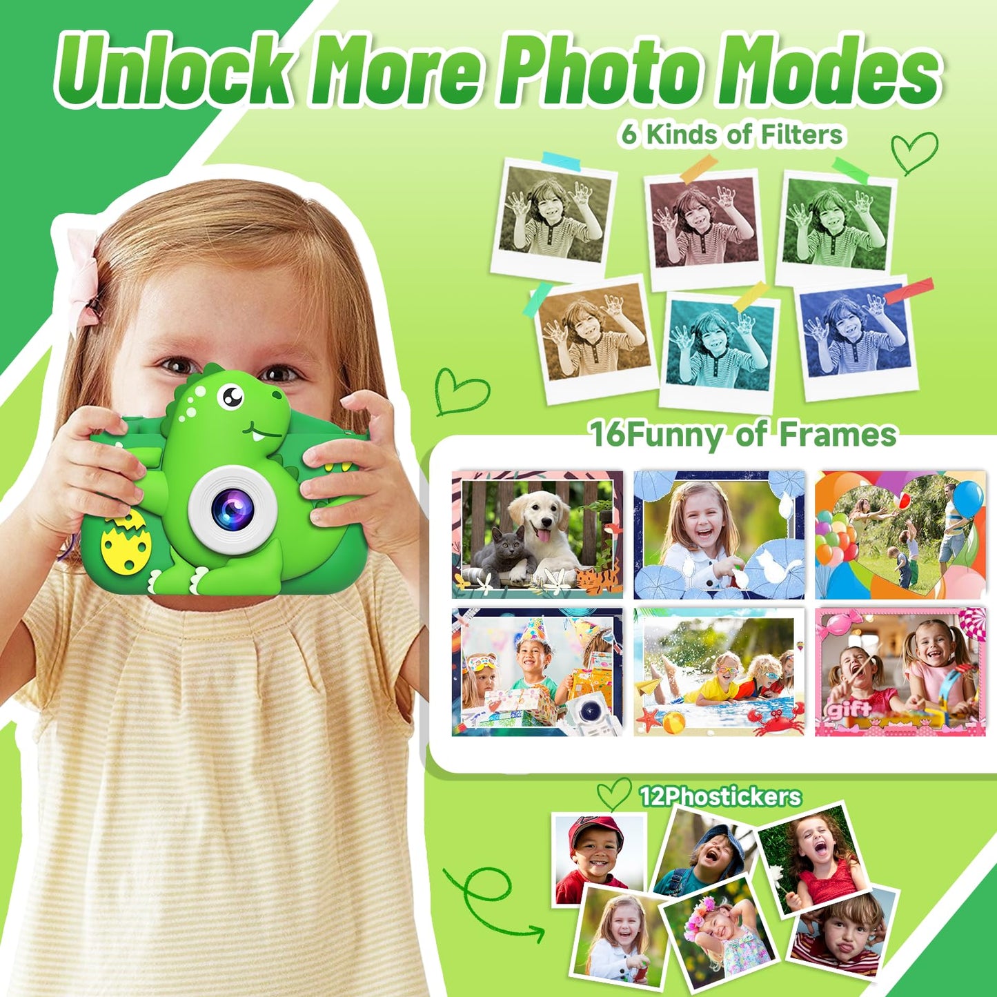 MindPal Kids 1080P HD Selfie Camera with SD Card