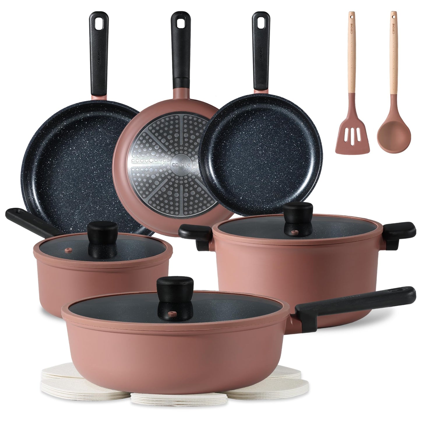 CAROTE 16-Piece Nonstick Cookware Set with Tools