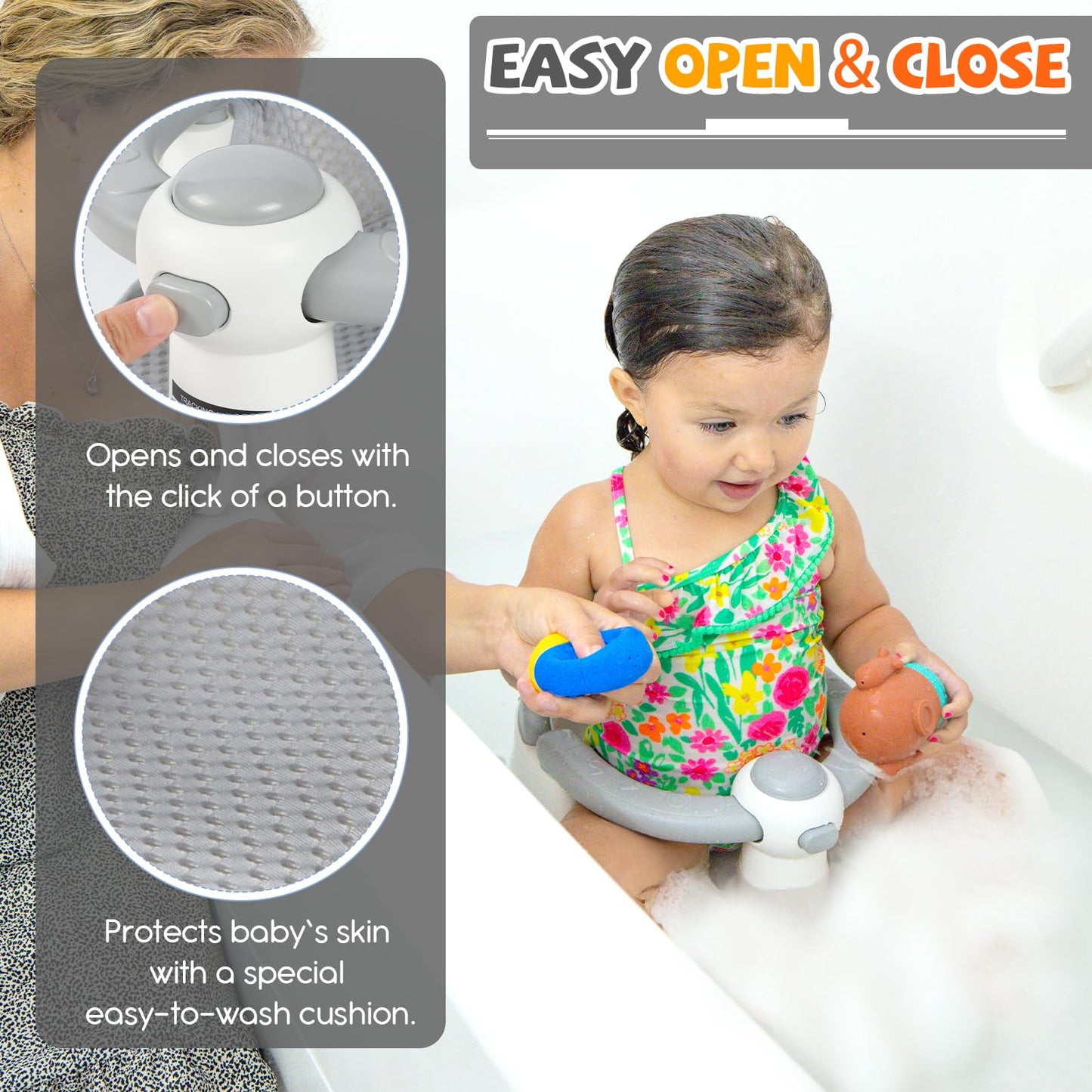 Baby Bath Seat with Suction Cups by TOSGN