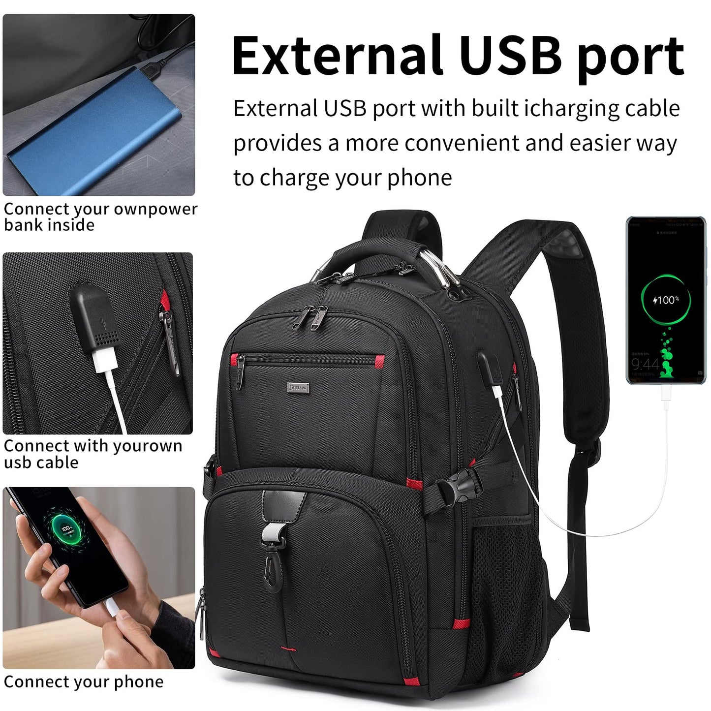 DUSLANG 50L Travel Laptop Backpack for 17"