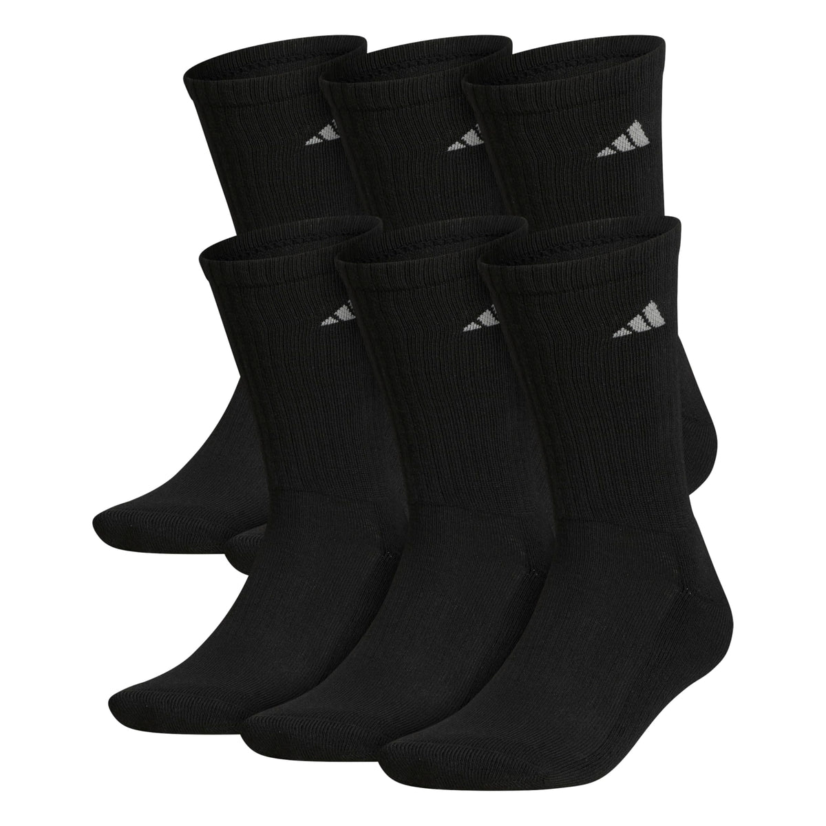 6 Pack adidas Cushioned Crew Athletic Socks