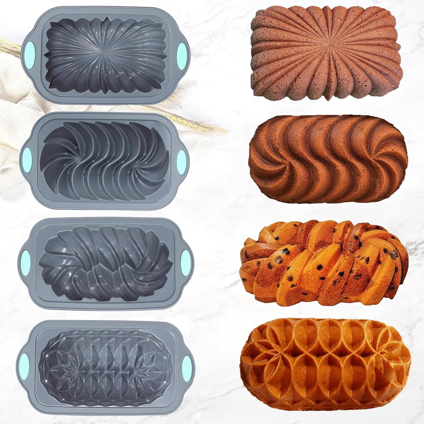 Silicone Loaf Pan Set for Baking Bread
