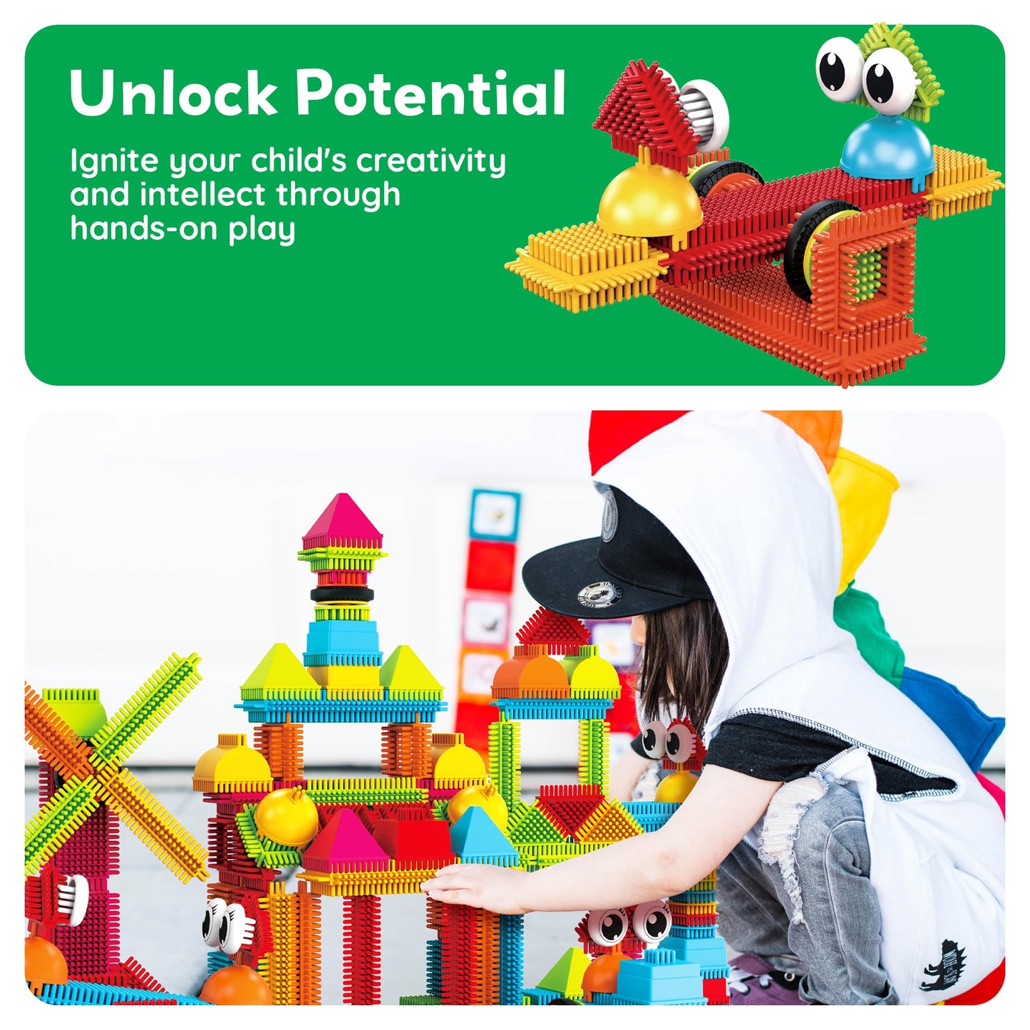 120pcs Interlocking Building Blocks Toy Set