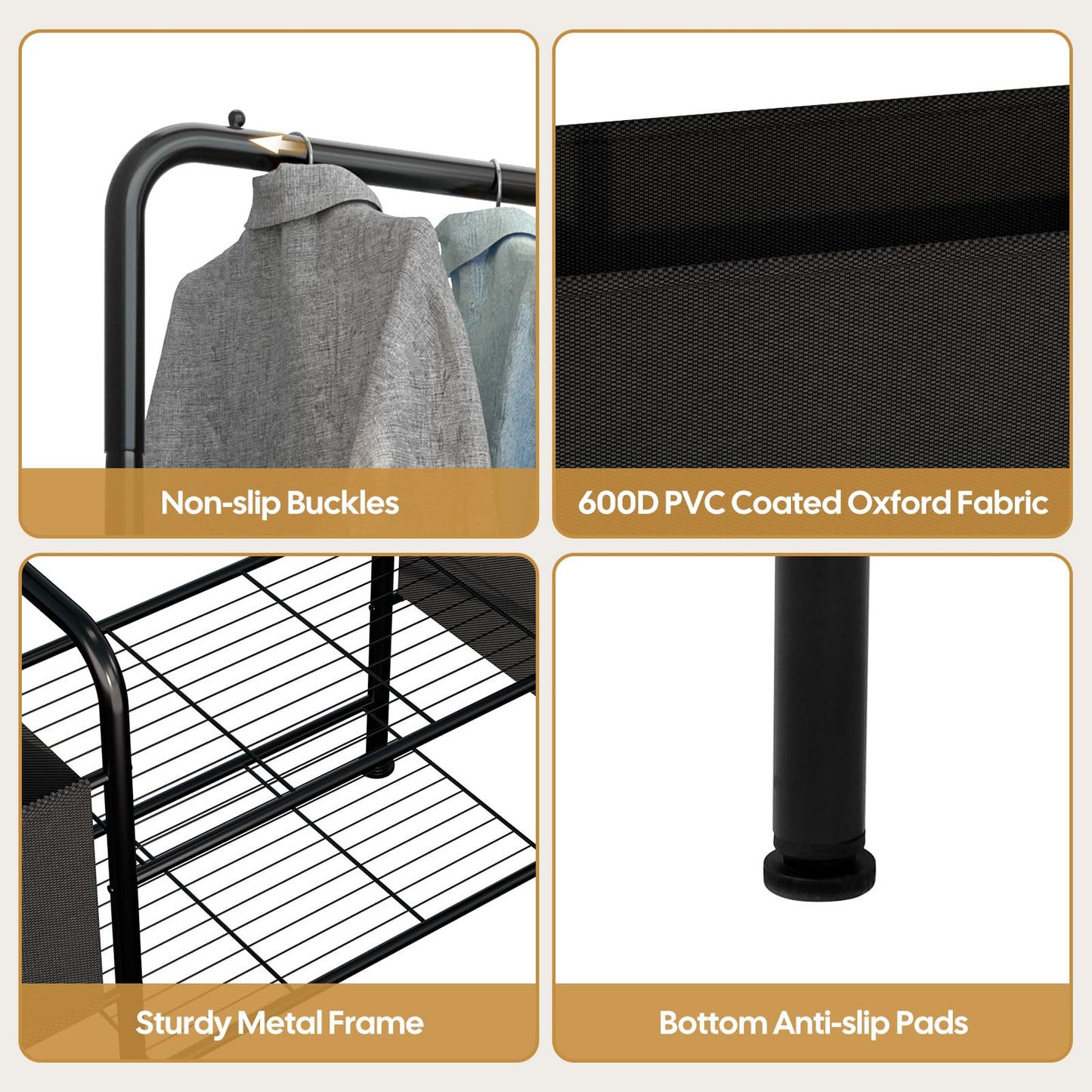 Heavy Duty Garment Rack for Clothes Storage
