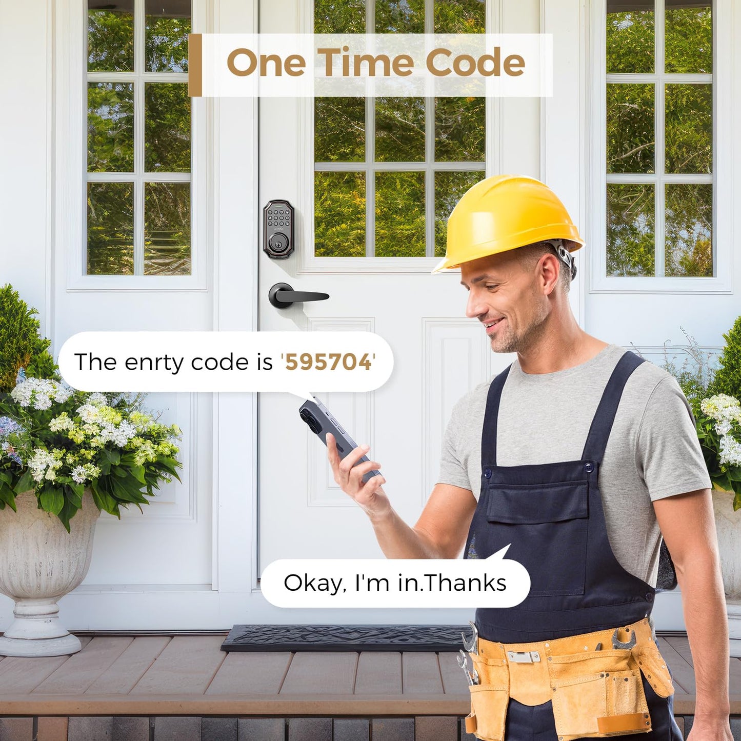 Bluetooth Smart Keyless Entry Door Lock Set