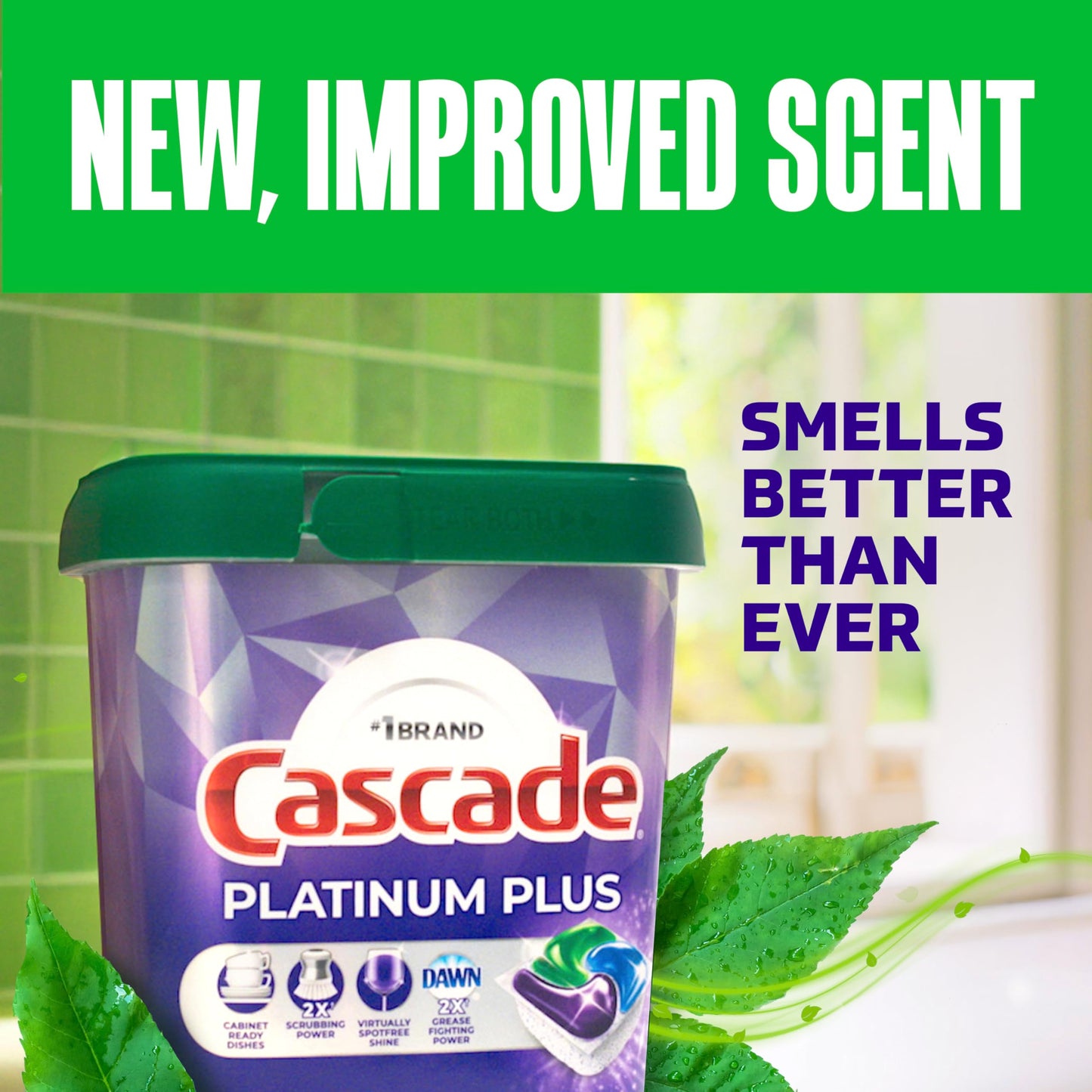 47 Count Cascade Platinum Plus Dishwasher Pods