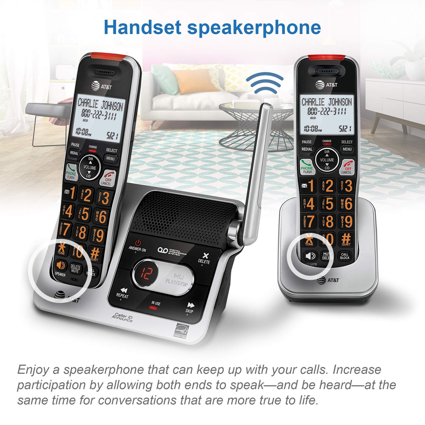 AT&T Cordless Phone with Answering Machine & Call Blocking