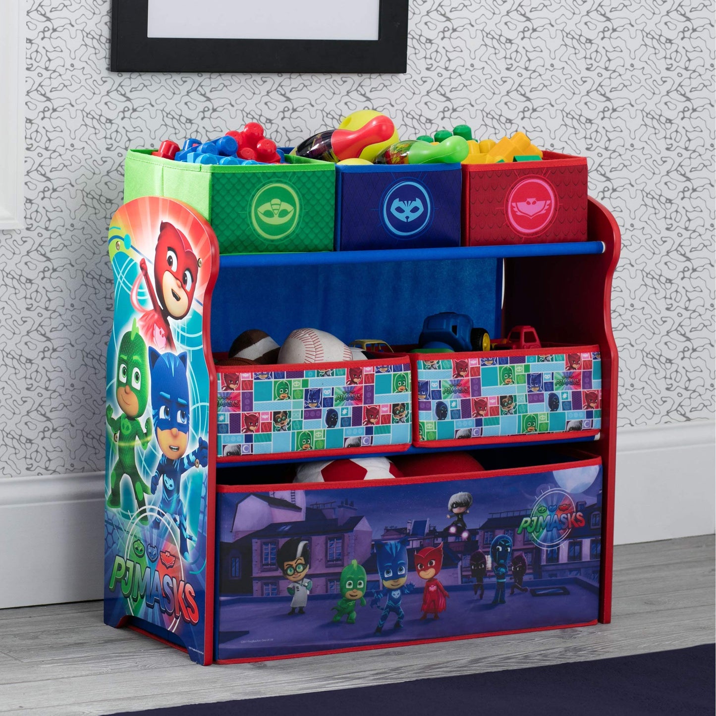 Delta Children Multi-Bin Toy Organizer, PJ Masks