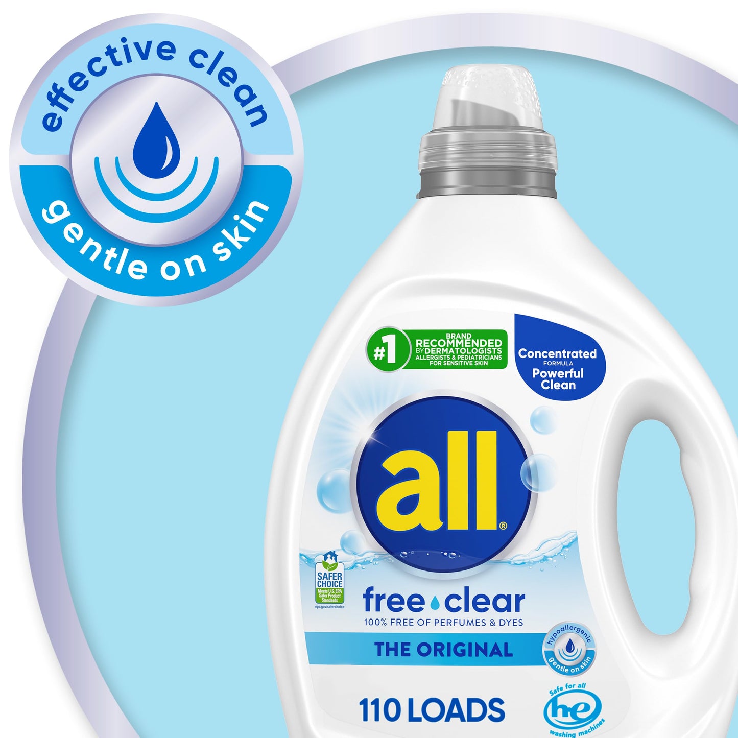 82.5oz all Free Clear Liquid Laundry Detergent