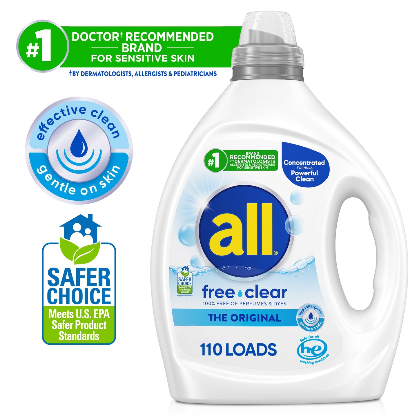 82.5oz all Free Clear Liquid Laundry Detergent