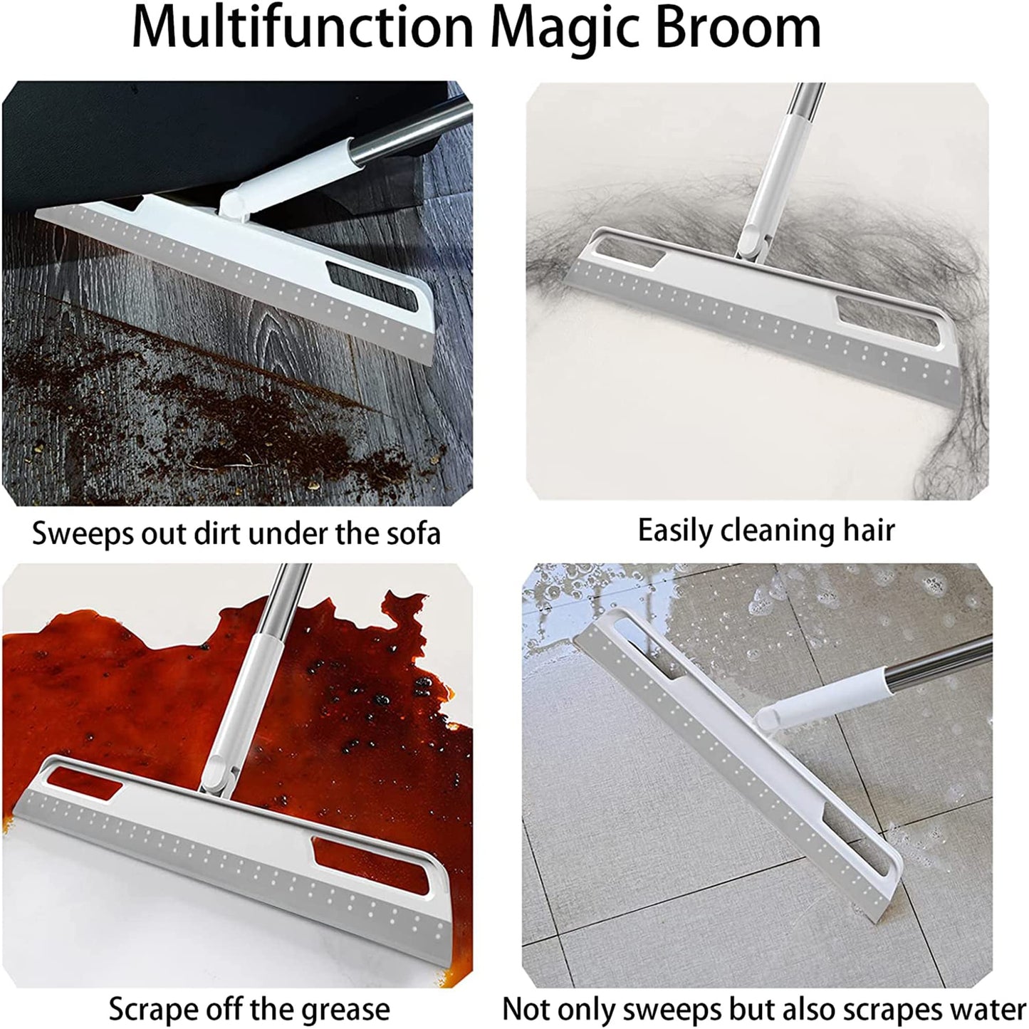 Multifunction Silicone Floor Squeegee for Cleaning