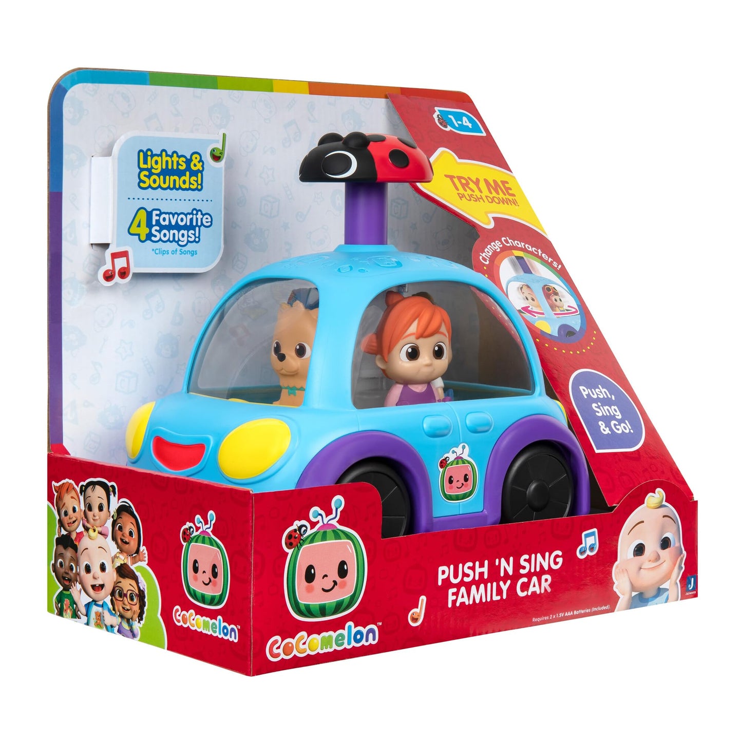 CoComelon Push ‘N Sing Family Car for Toddlers