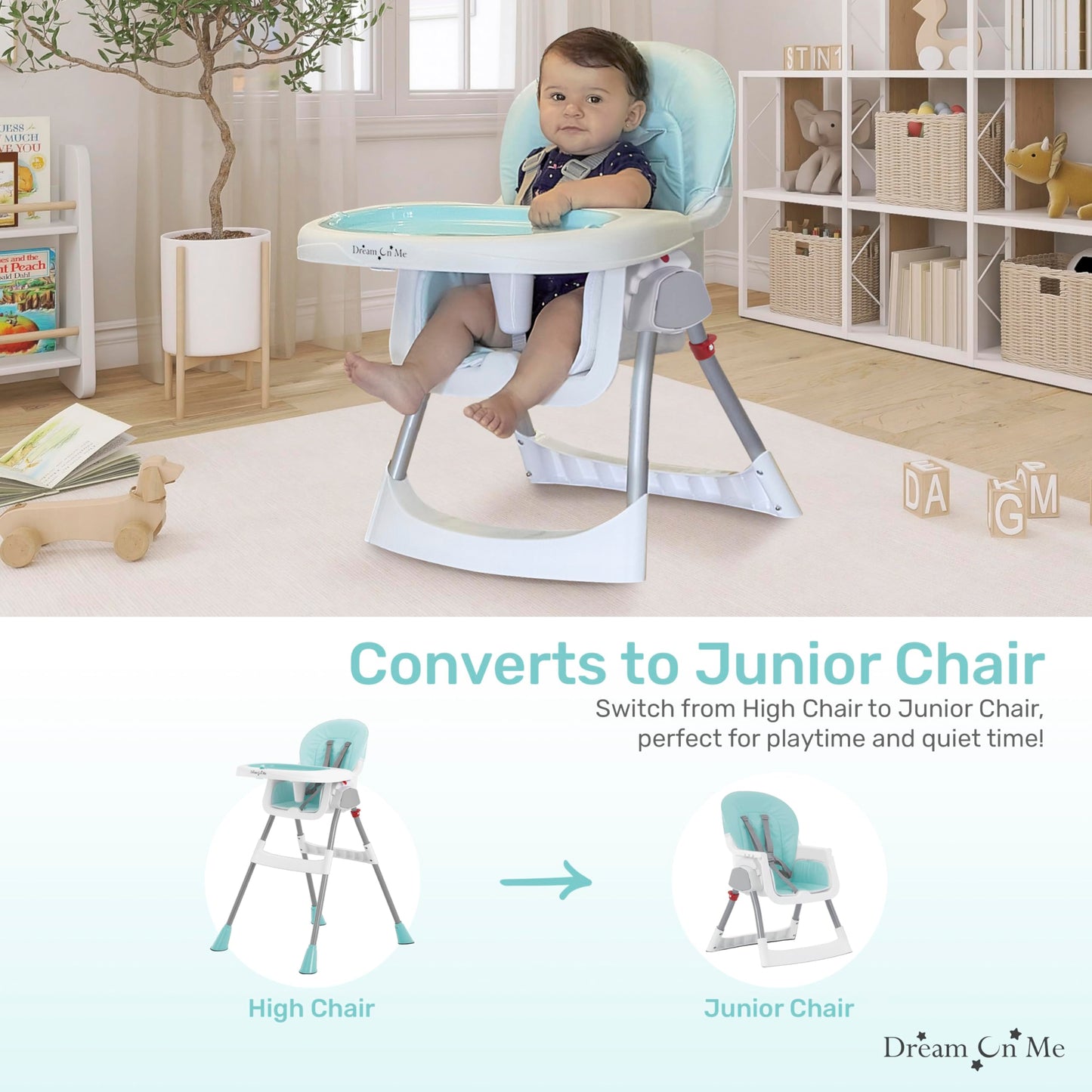 Dream On Me Portable 2-in-1 High Chair