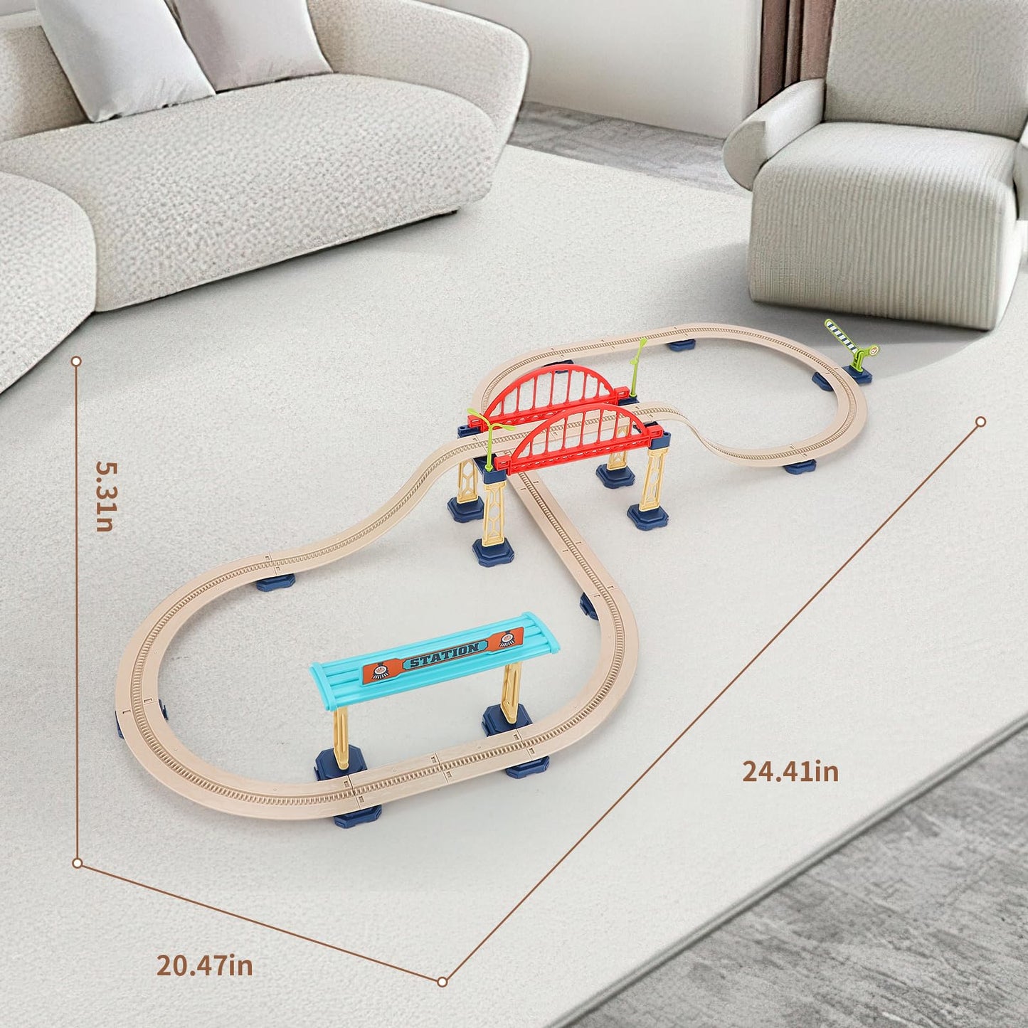 Electric Train Set for Toddlers with Sound