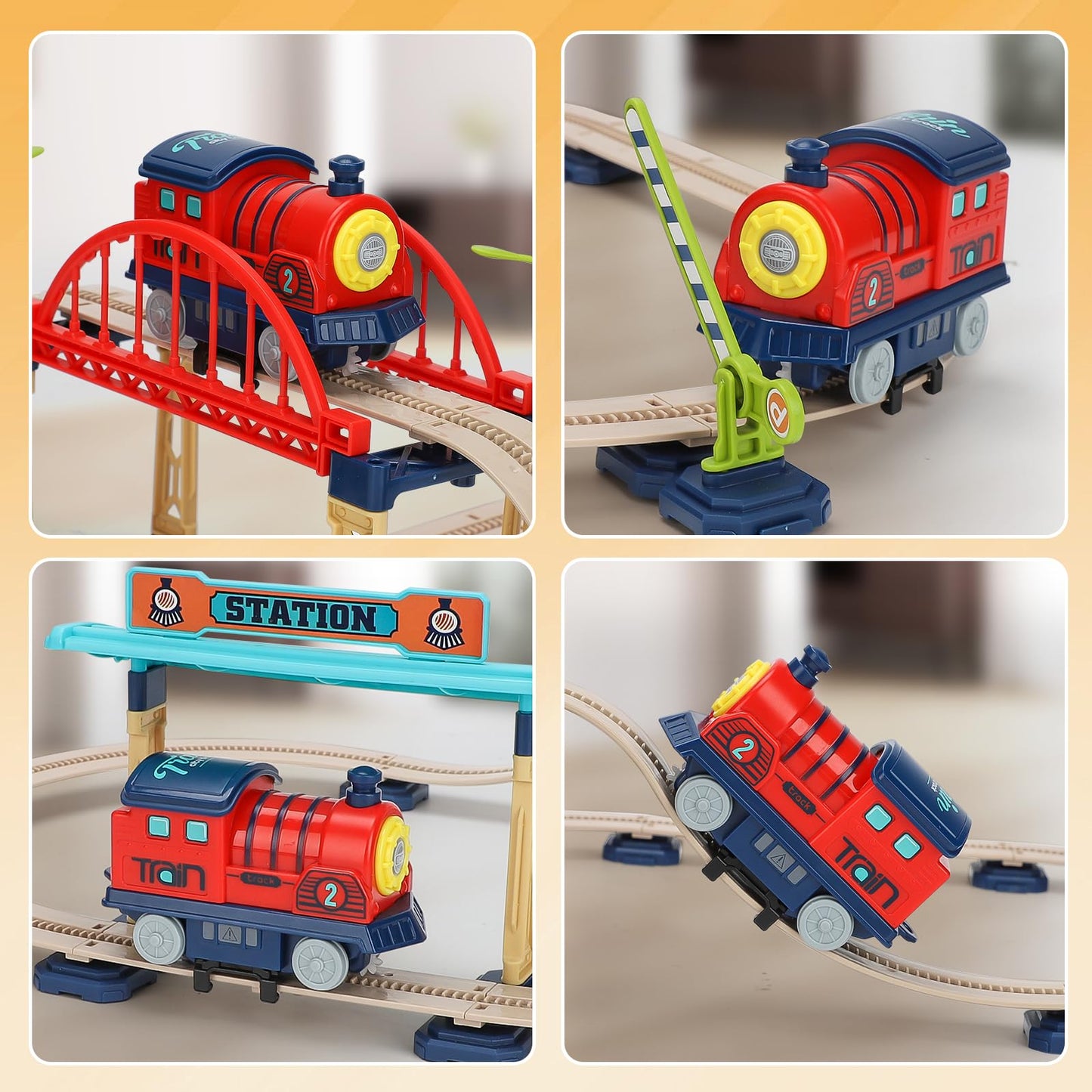 Electric Train Set for Toddlers with Sound
