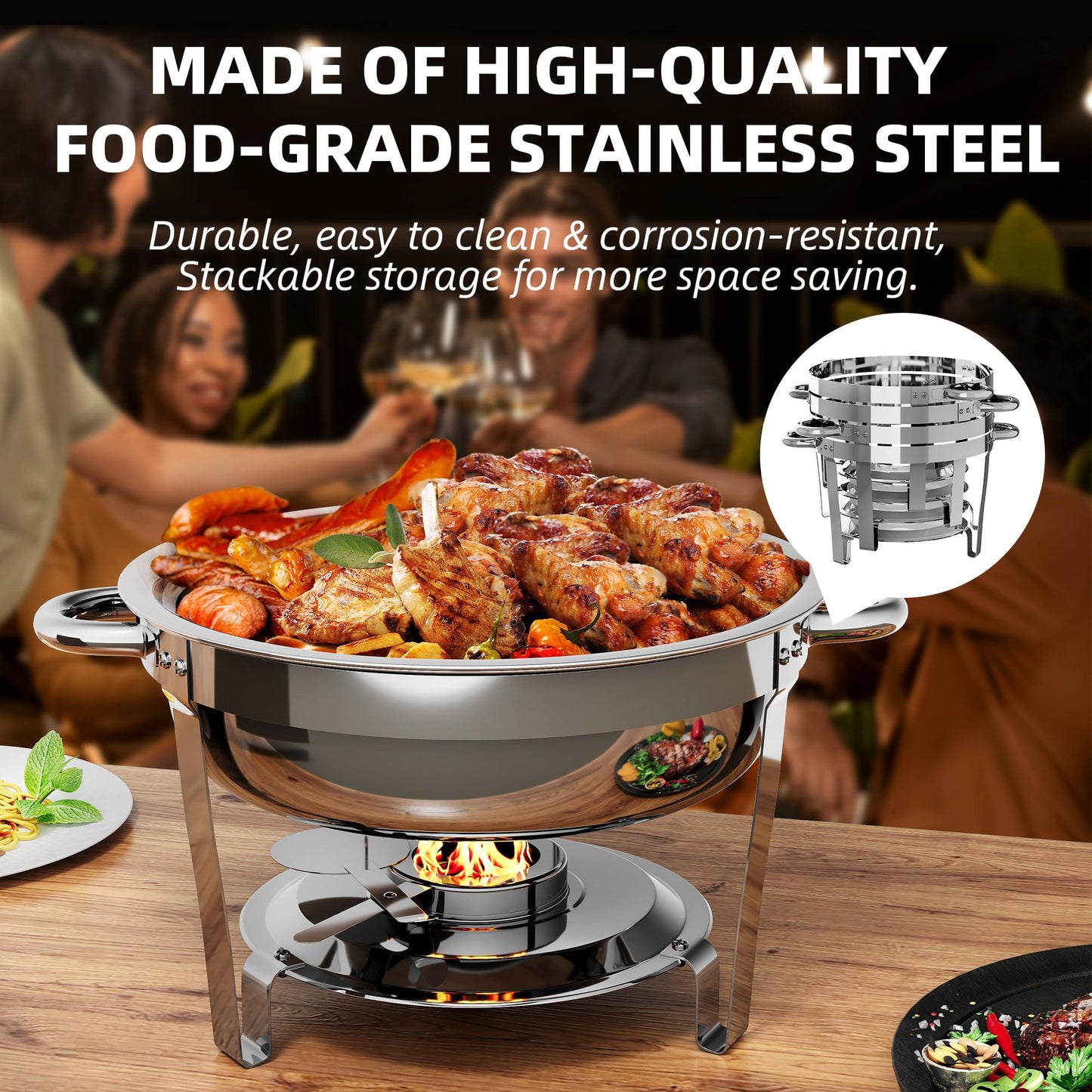 YITAHOME 5QT Round Chafing Dish Set for Buffet