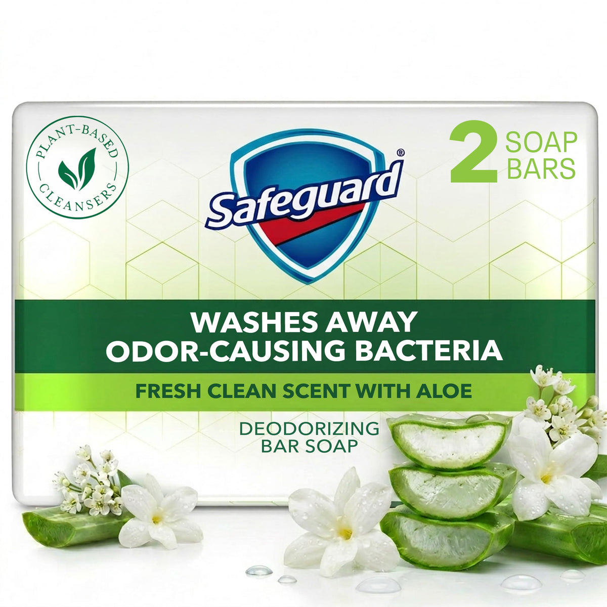 2 Pack Safeguard Aloe Bath Bar Soap