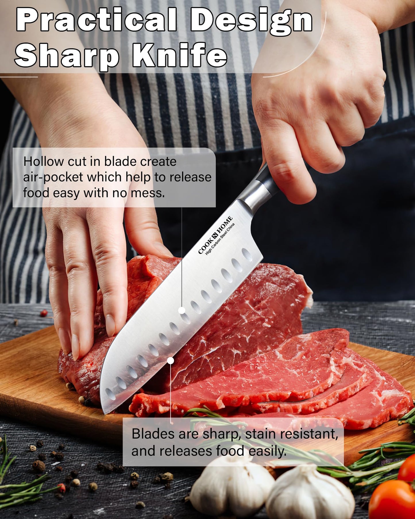 15-Piece Cook N Home Kitchen Knife Set