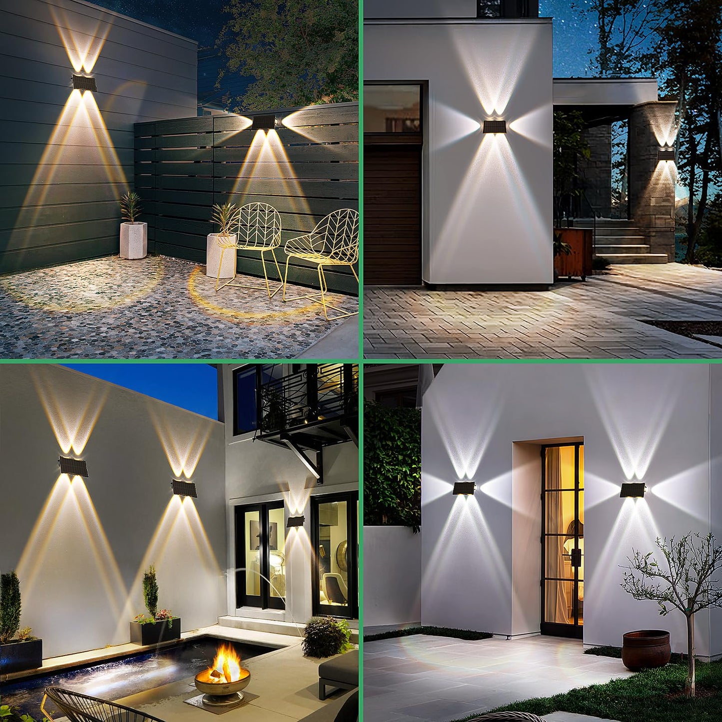 4 Pack Solar Fence Lights for Outdoor Use
