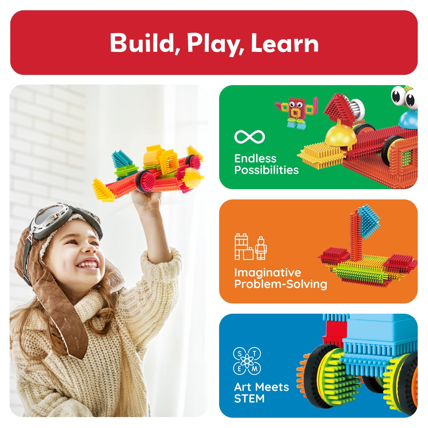 120pcs Interlocking Building Blocks Toy Set