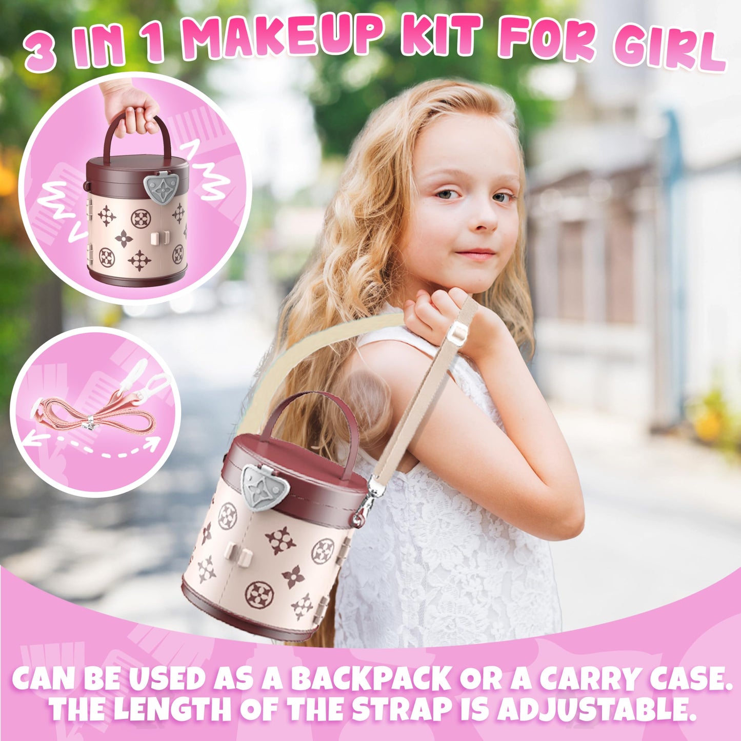 Kids Pretend Makeup Set for Girls Ages 3-8