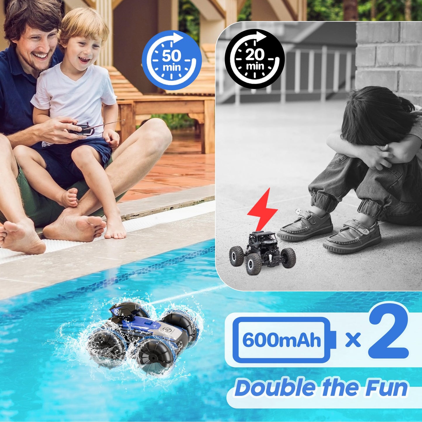 Amphibious Remote Control Car with Water Spray