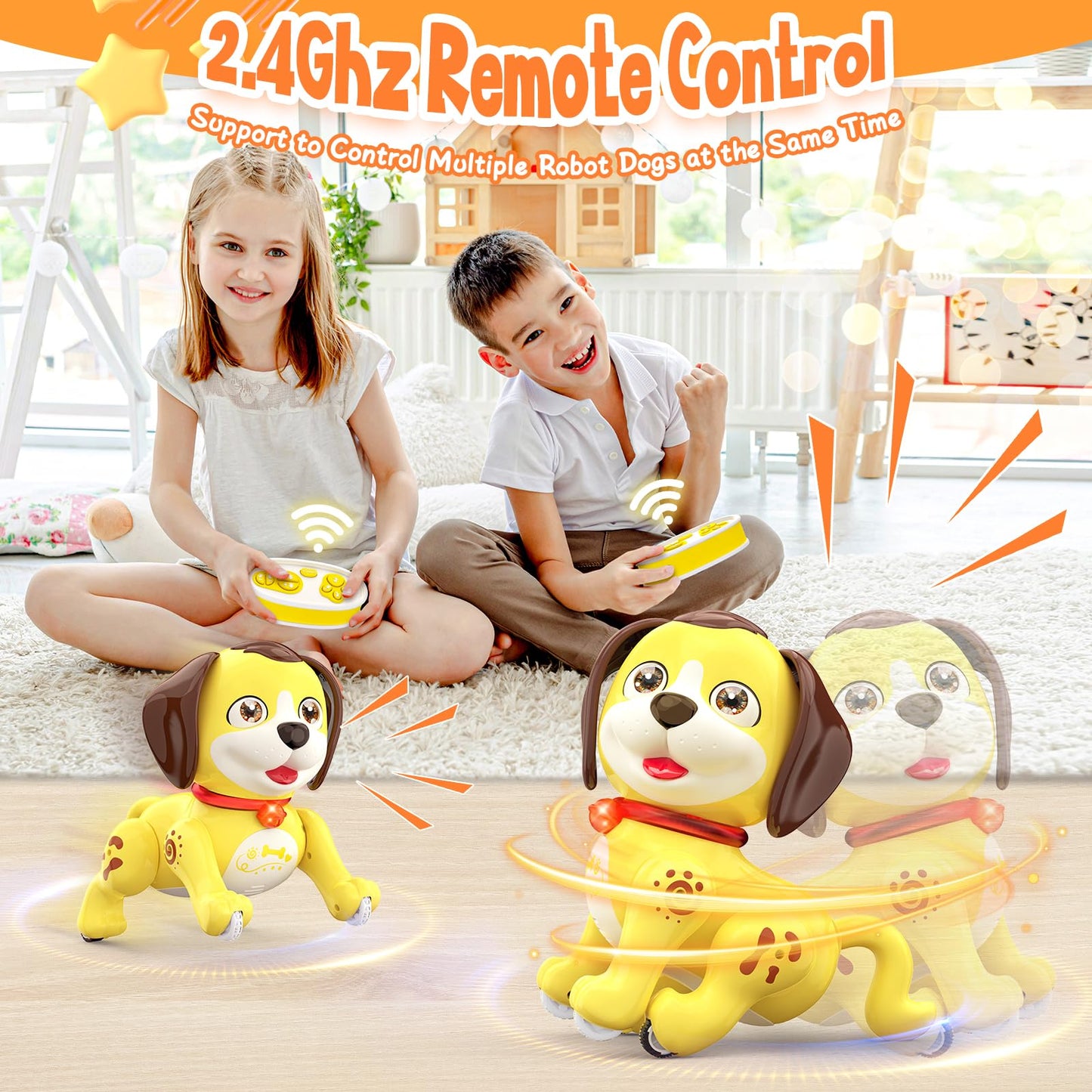 RC Interactive Robot Dog Toy with Music and Dance