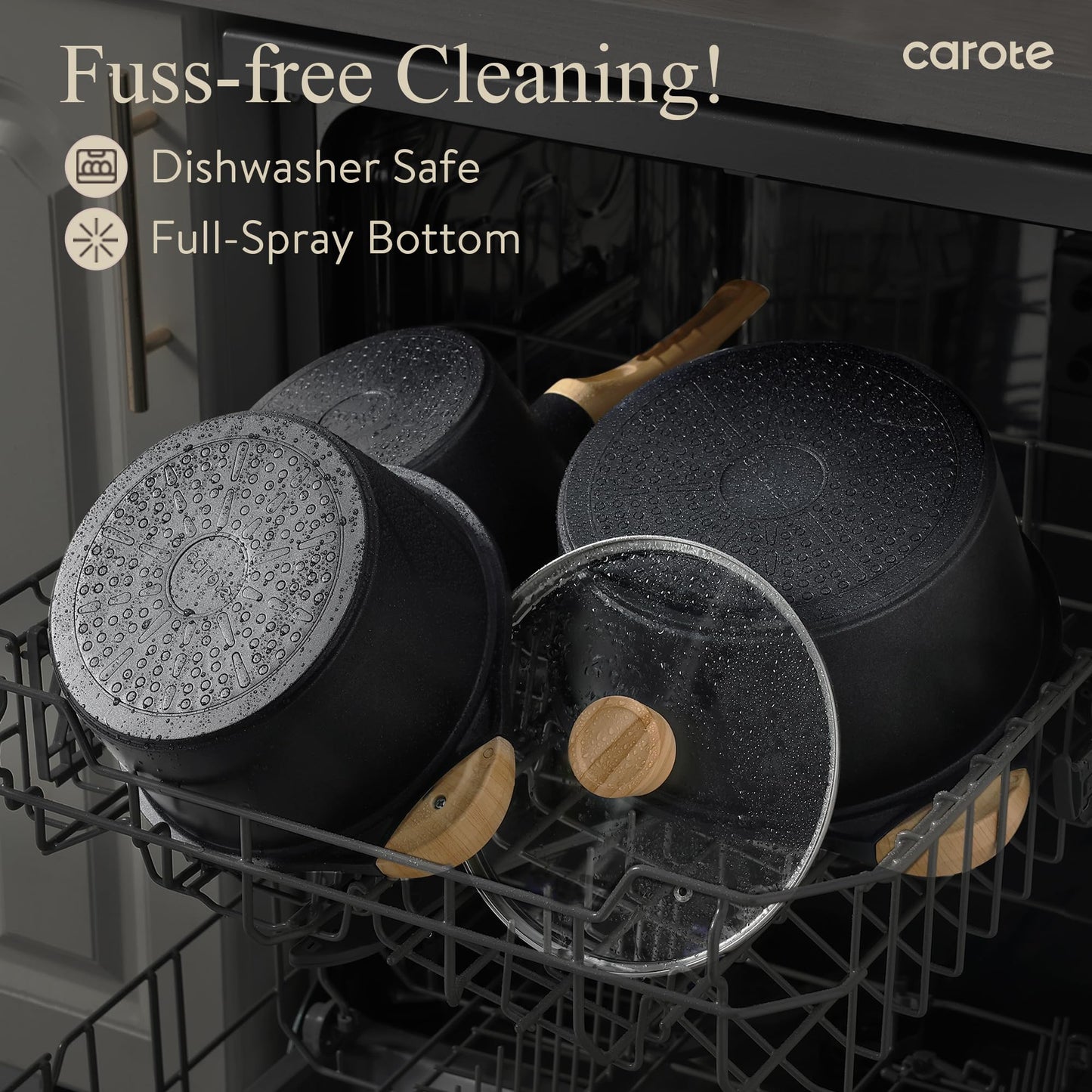 CAROTE 7-Piece Nonstick Induction Cookware Set