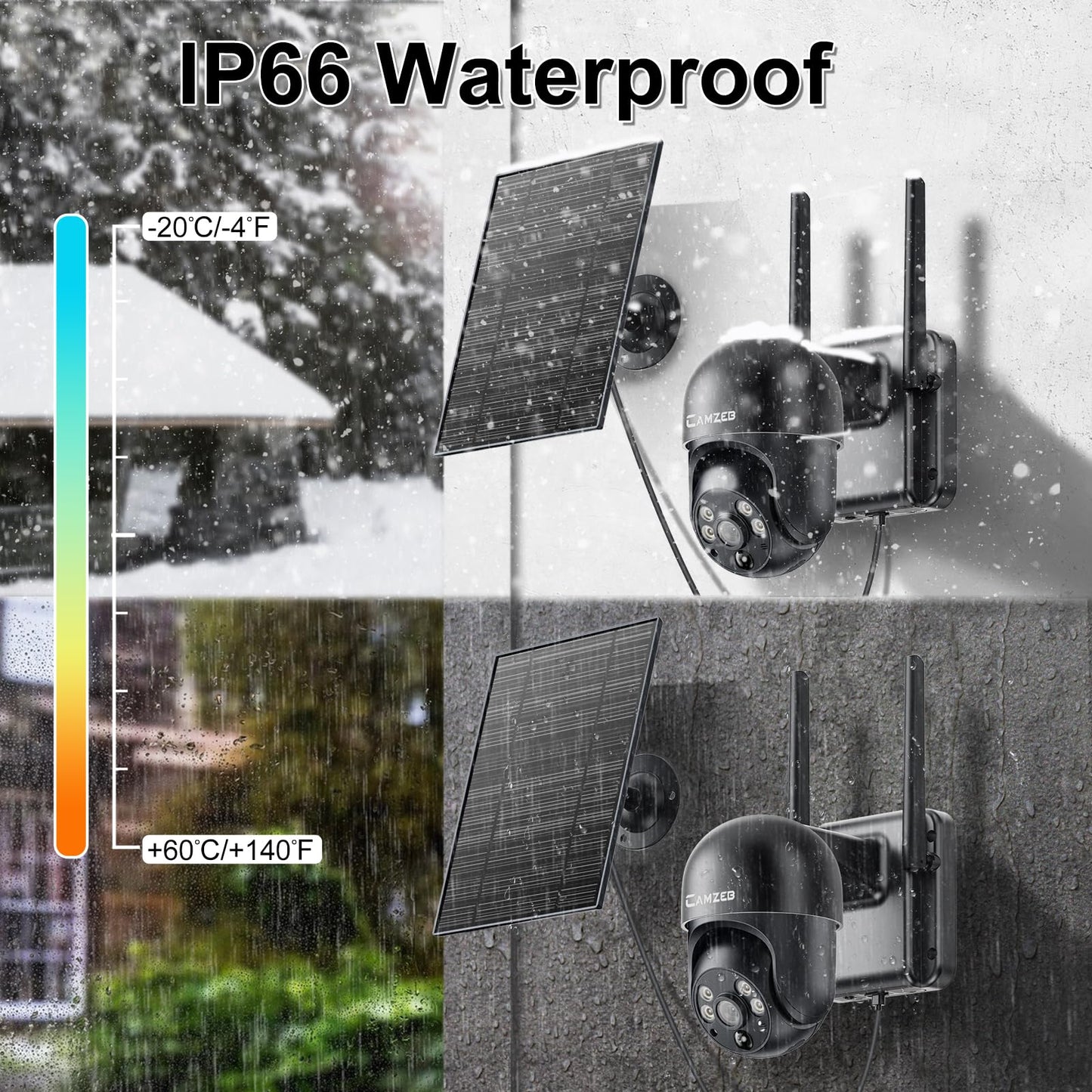 4G LTE Solar Security Camera with Night Vision