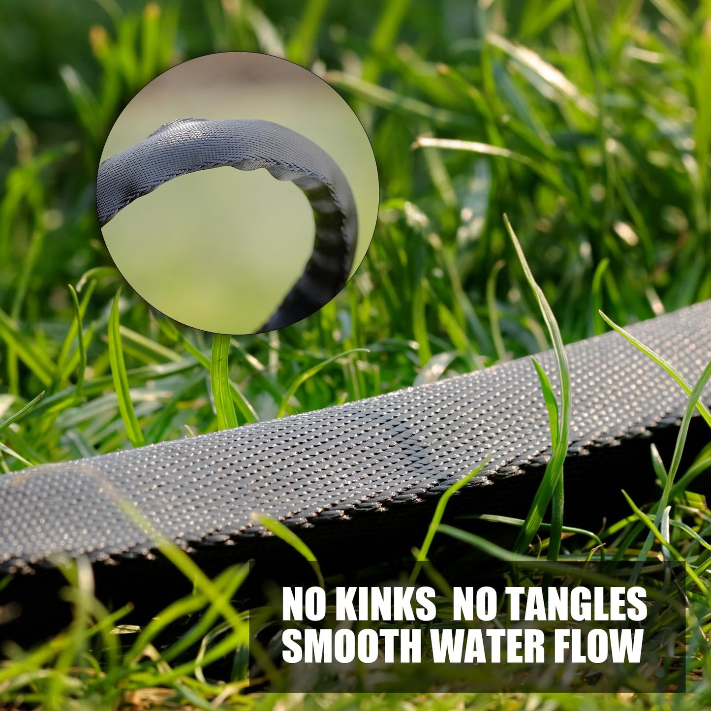 100ft Non-Expanding Garden Hose with Spray Nozzle