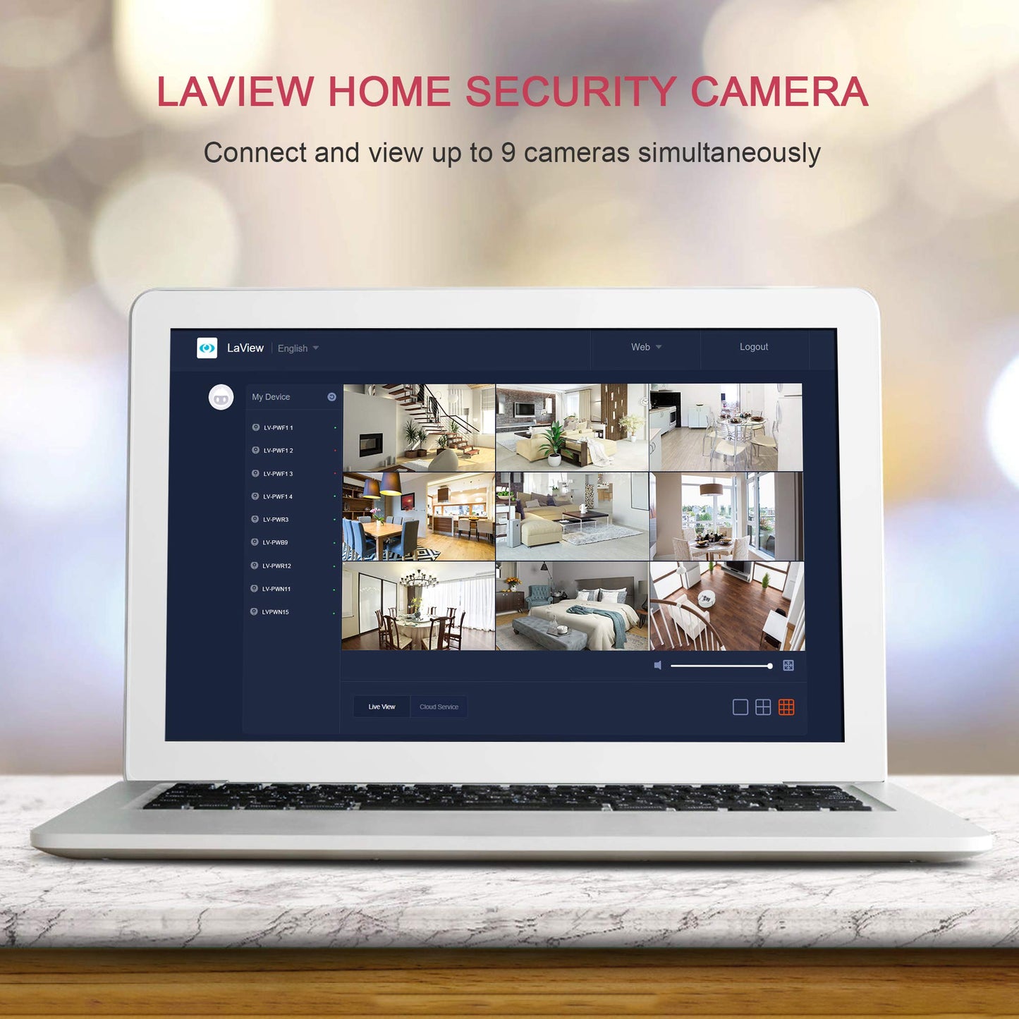 LaView 4-Pack Indoor 1080P Security Cameras