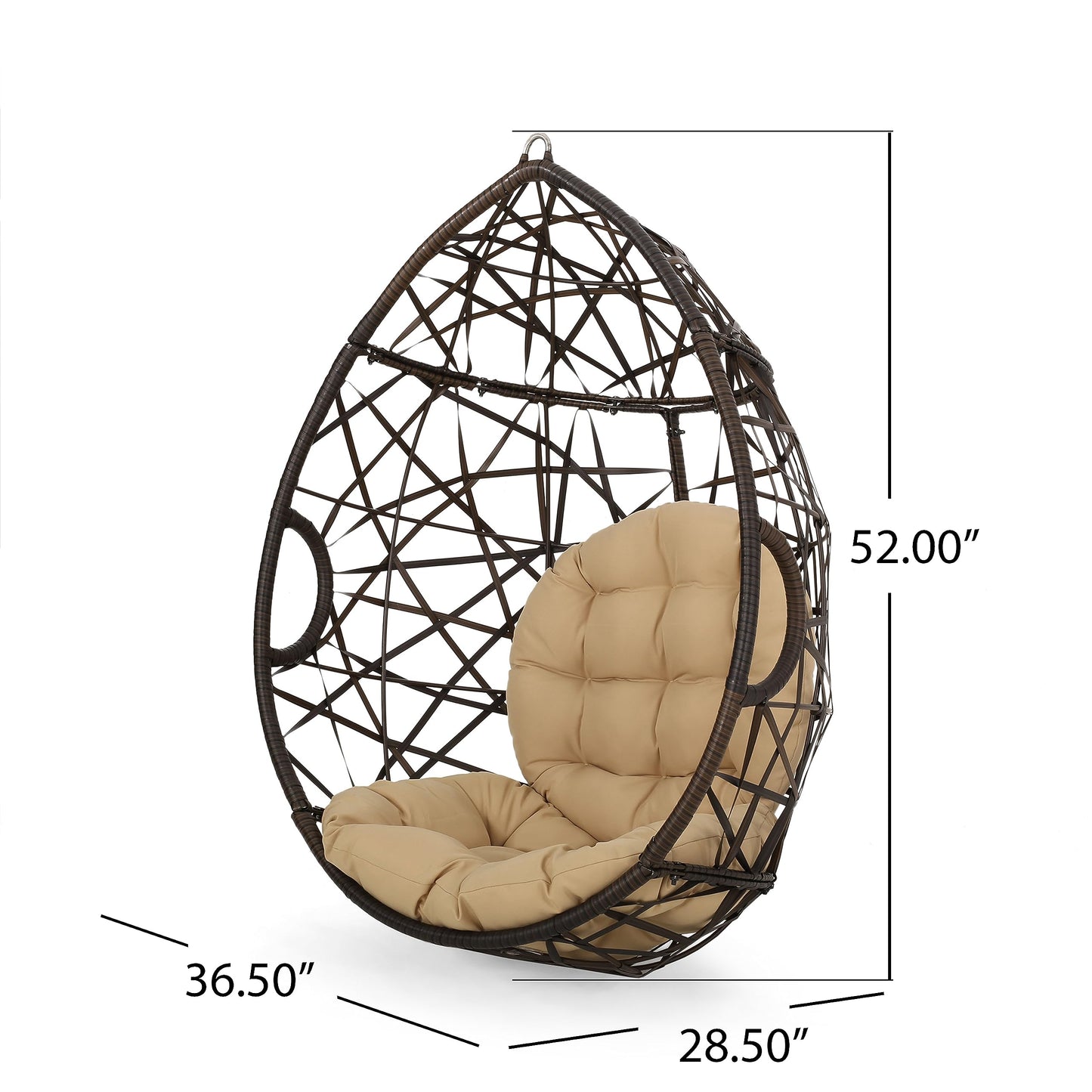 Hanging Wicker Tear Drop Chair by Christopher Knight
