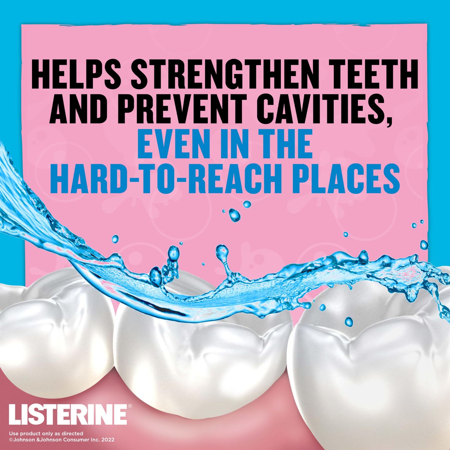 Listerine Alcohol-Free Kids Anticavity Fluoride Mouthwash, ADA Accepted for Cavity Protection and Bad Breath - Bubblegum, 3 Packs 16.9 oz