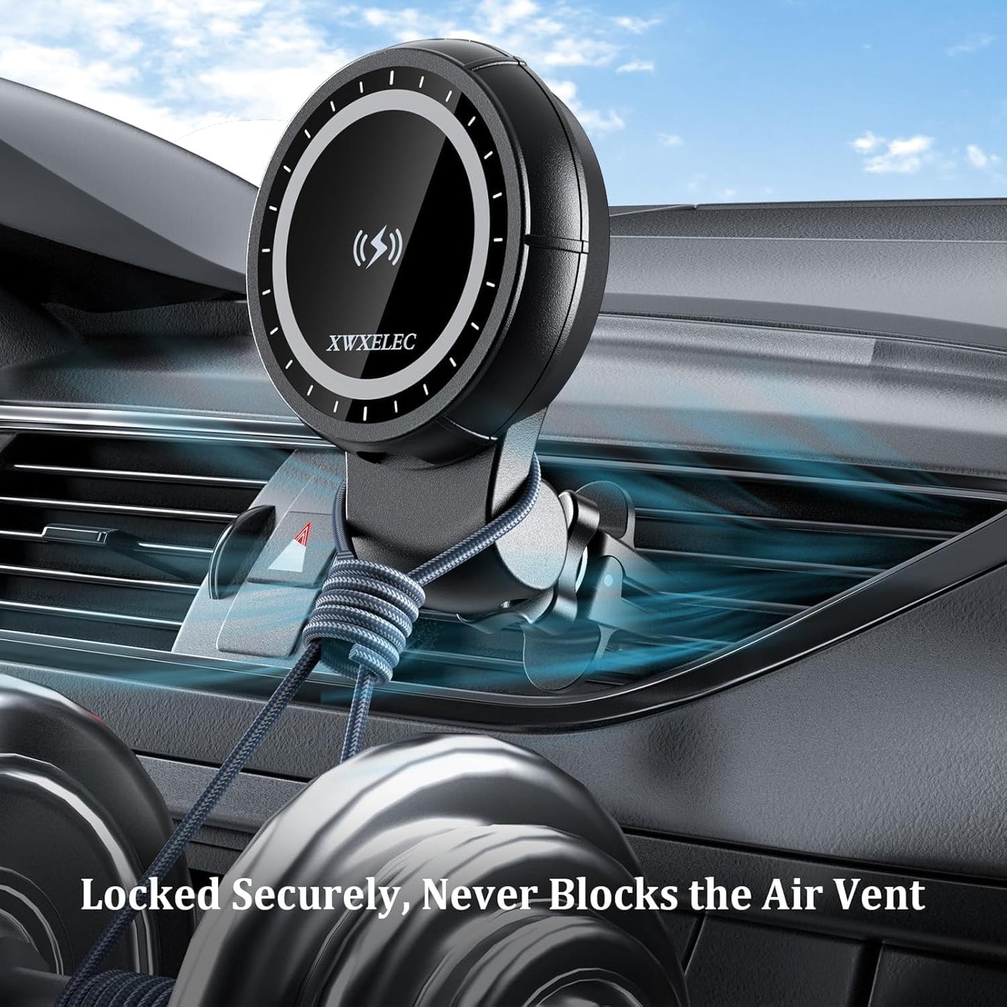 Magnetic Wireless Charger Car Mount Holder