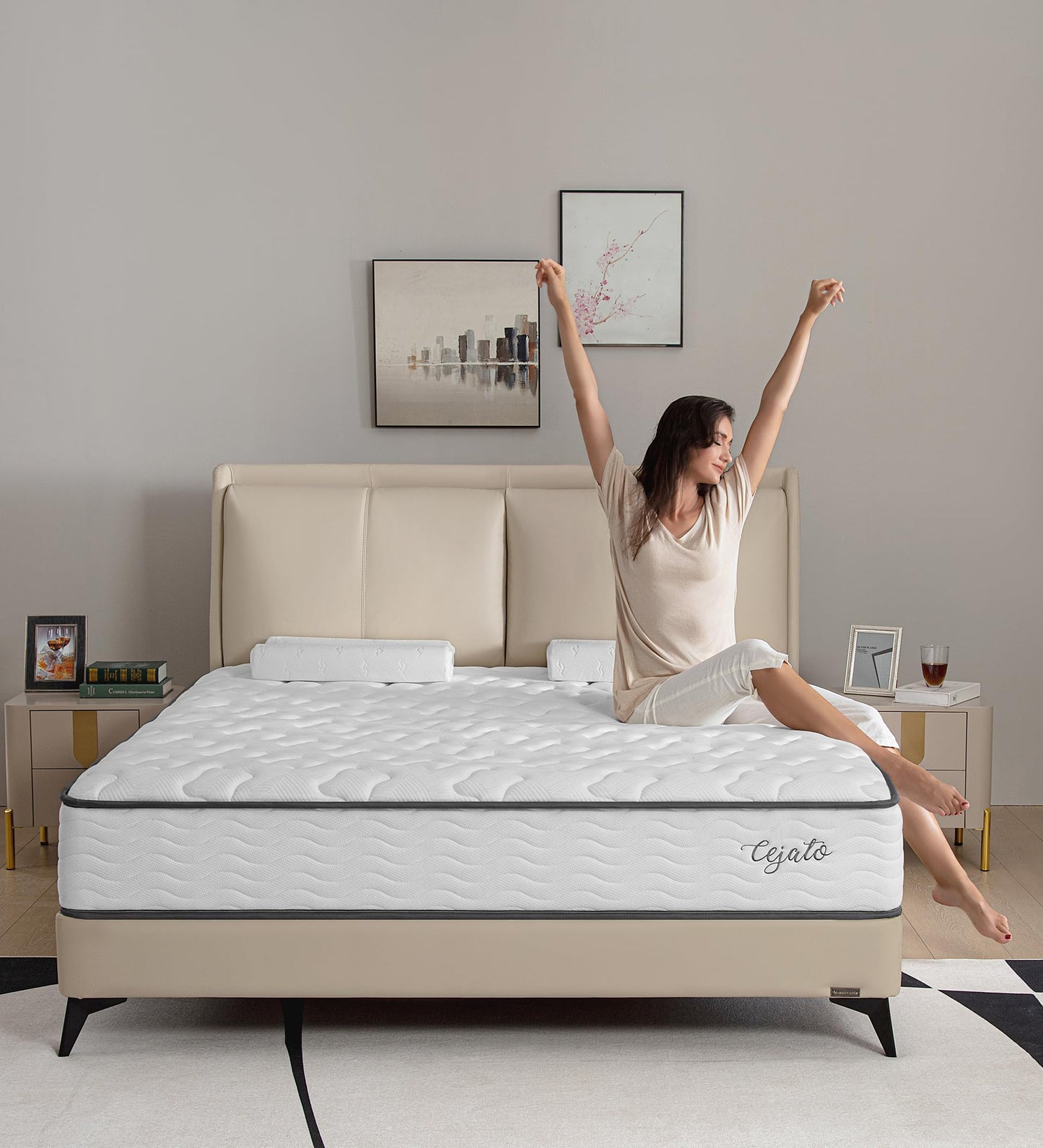 Cejato 12-Inch Hybrid Memory Foam Full Mattress