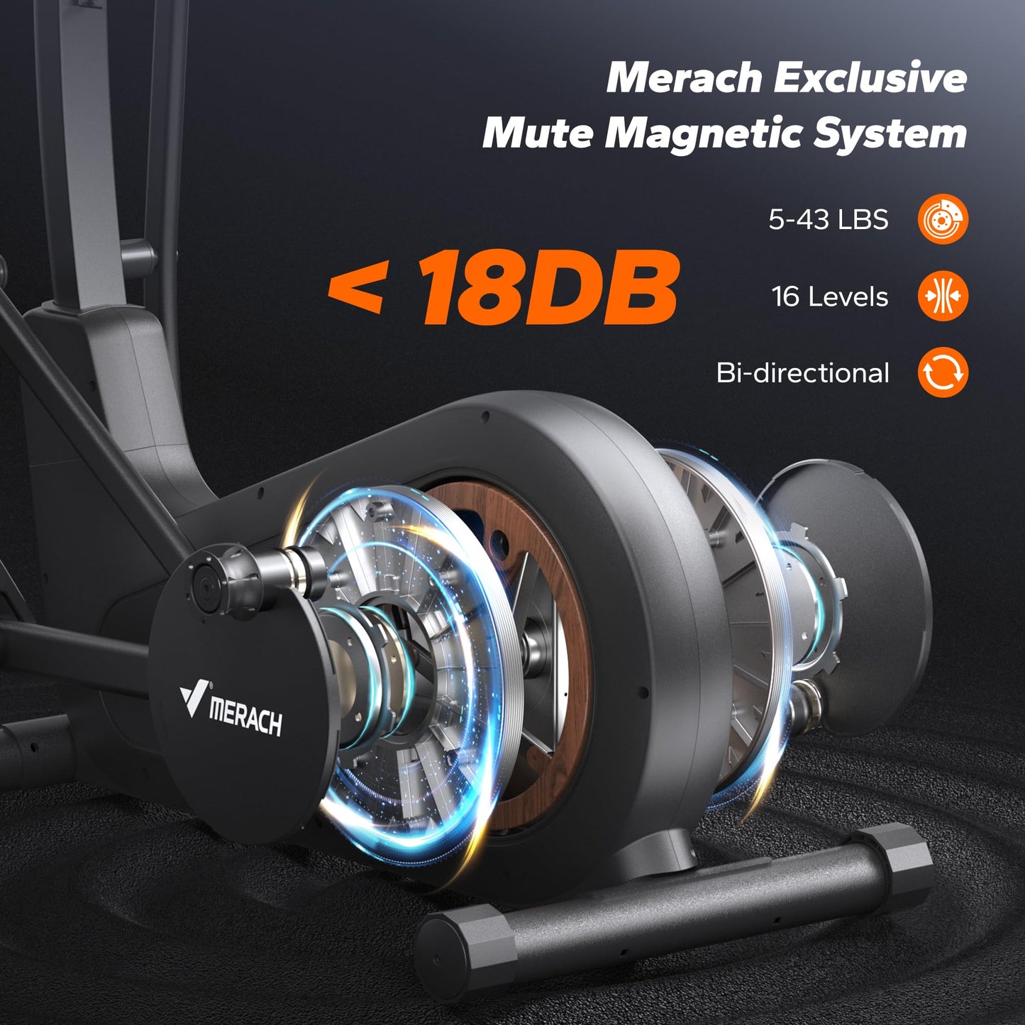 Elliptical Trainer with Heart Rate Monitor MERACH