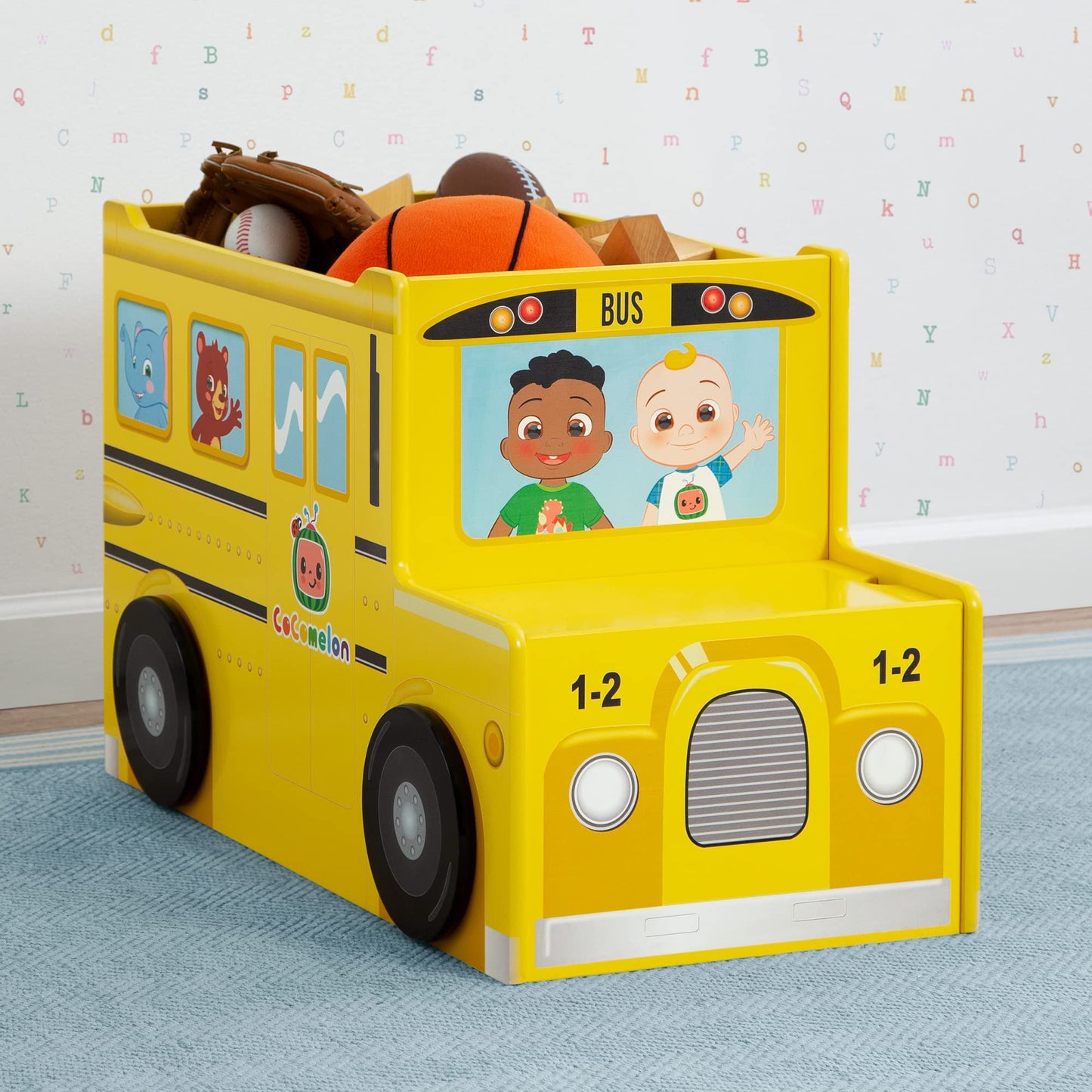 CoComelon School Bus Toy Box by Delta Children