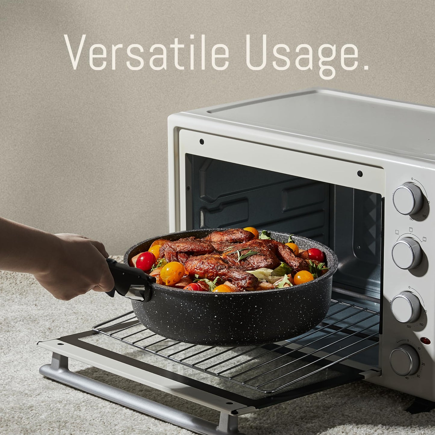 CAROTE Nonstick 15-Piece Cookware Set with Handles