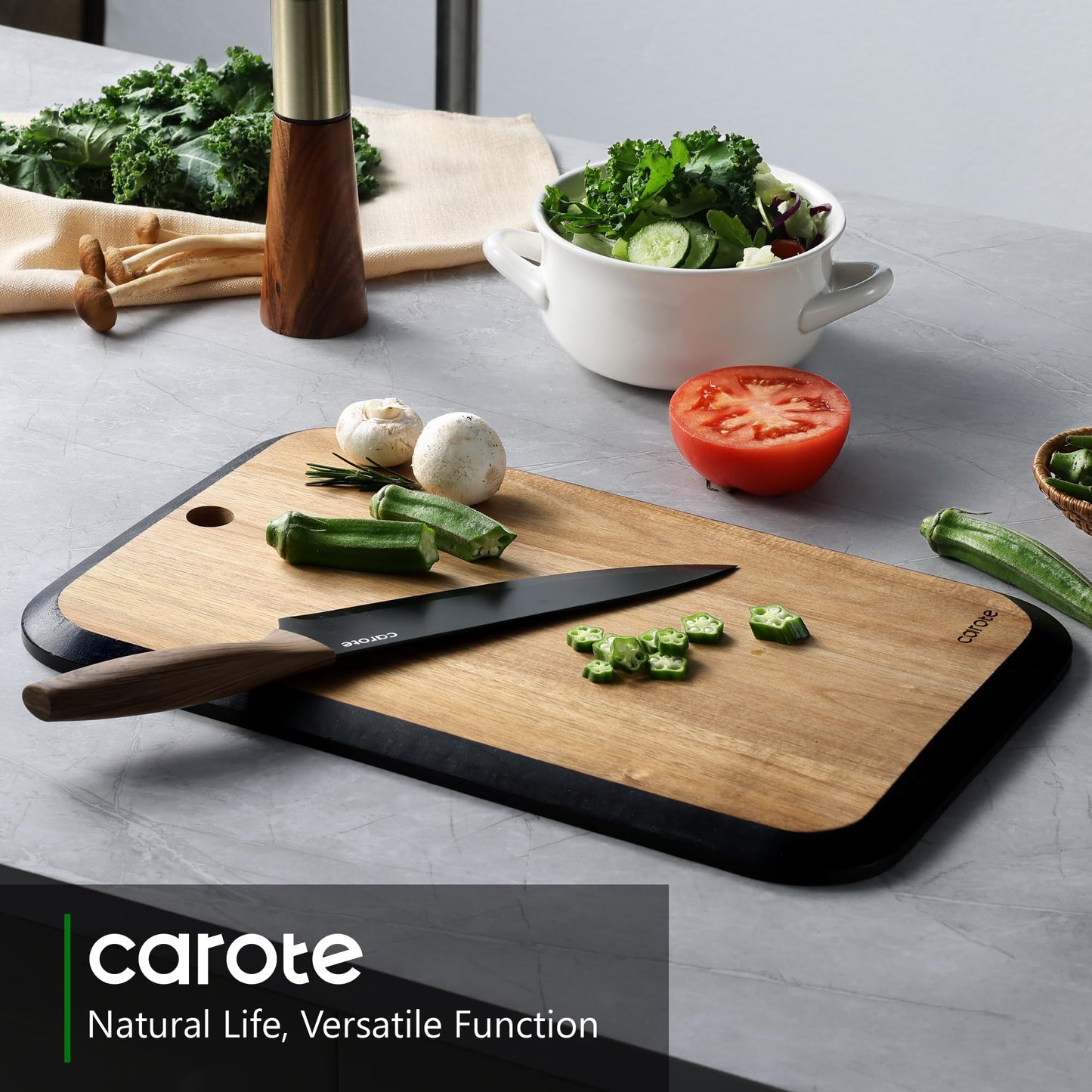 3pcs Acacia Wood Cutting Boards Set for Kitchen