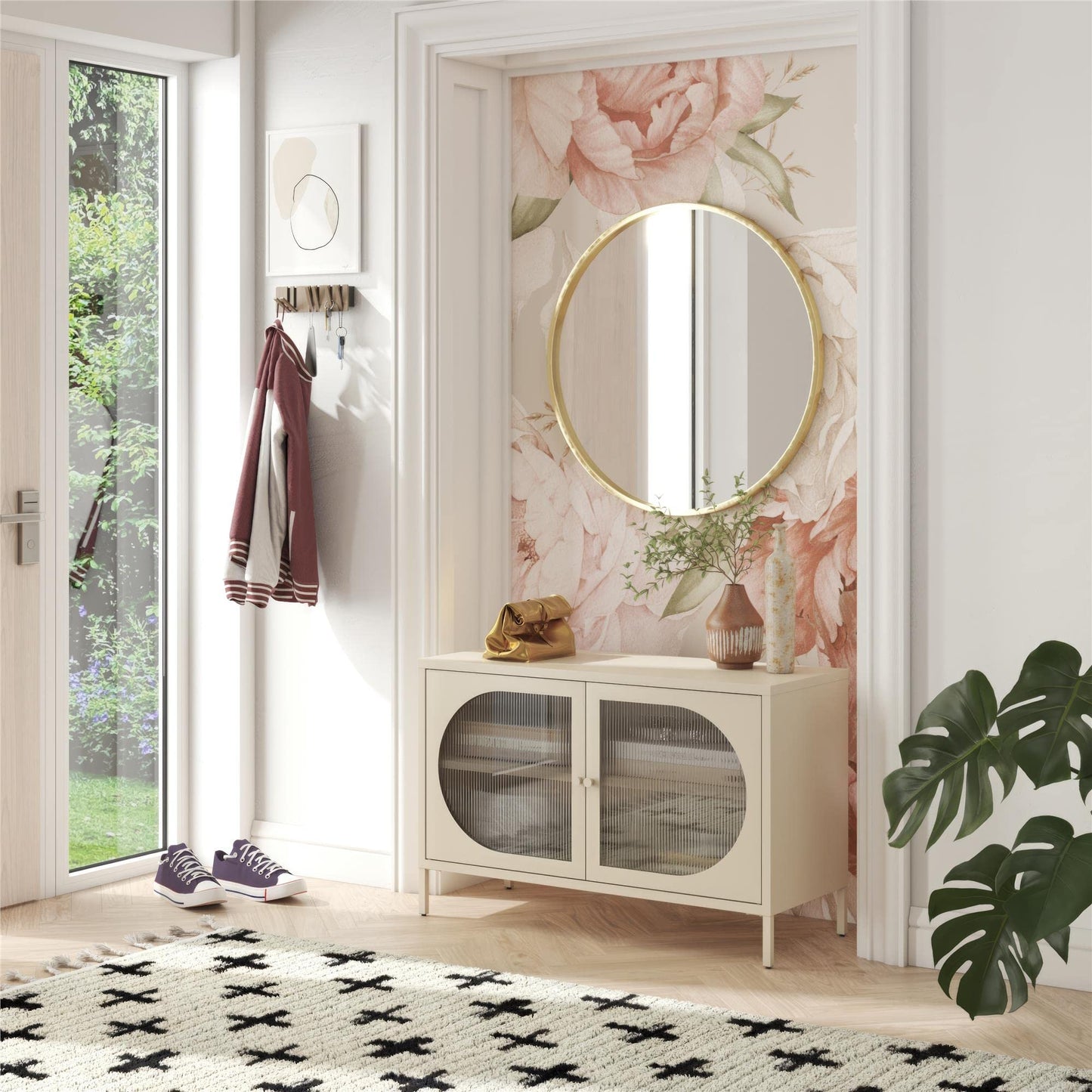 Mr. Kate Luna Fluted Glass Accent Cabinet
