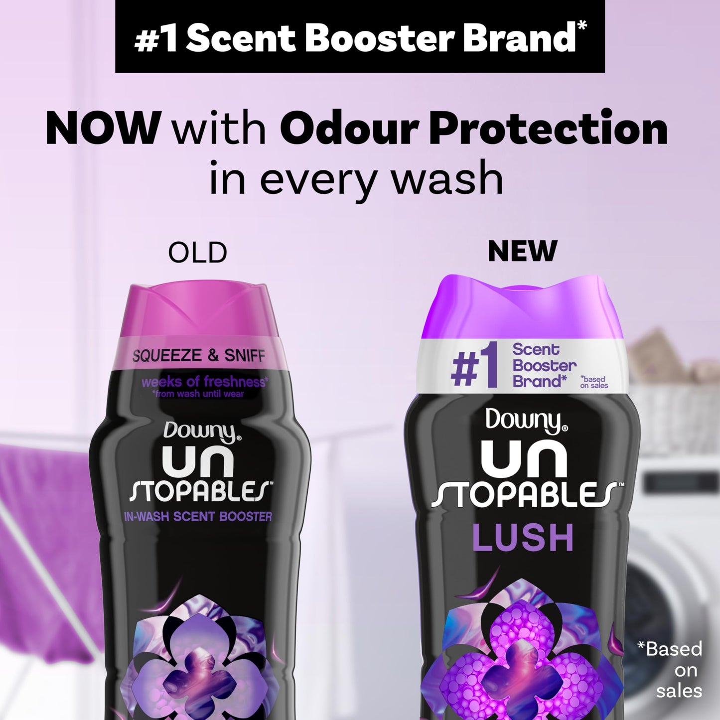 Downy Unstopables Lush Beads, 9.1 Oz Pack of 4